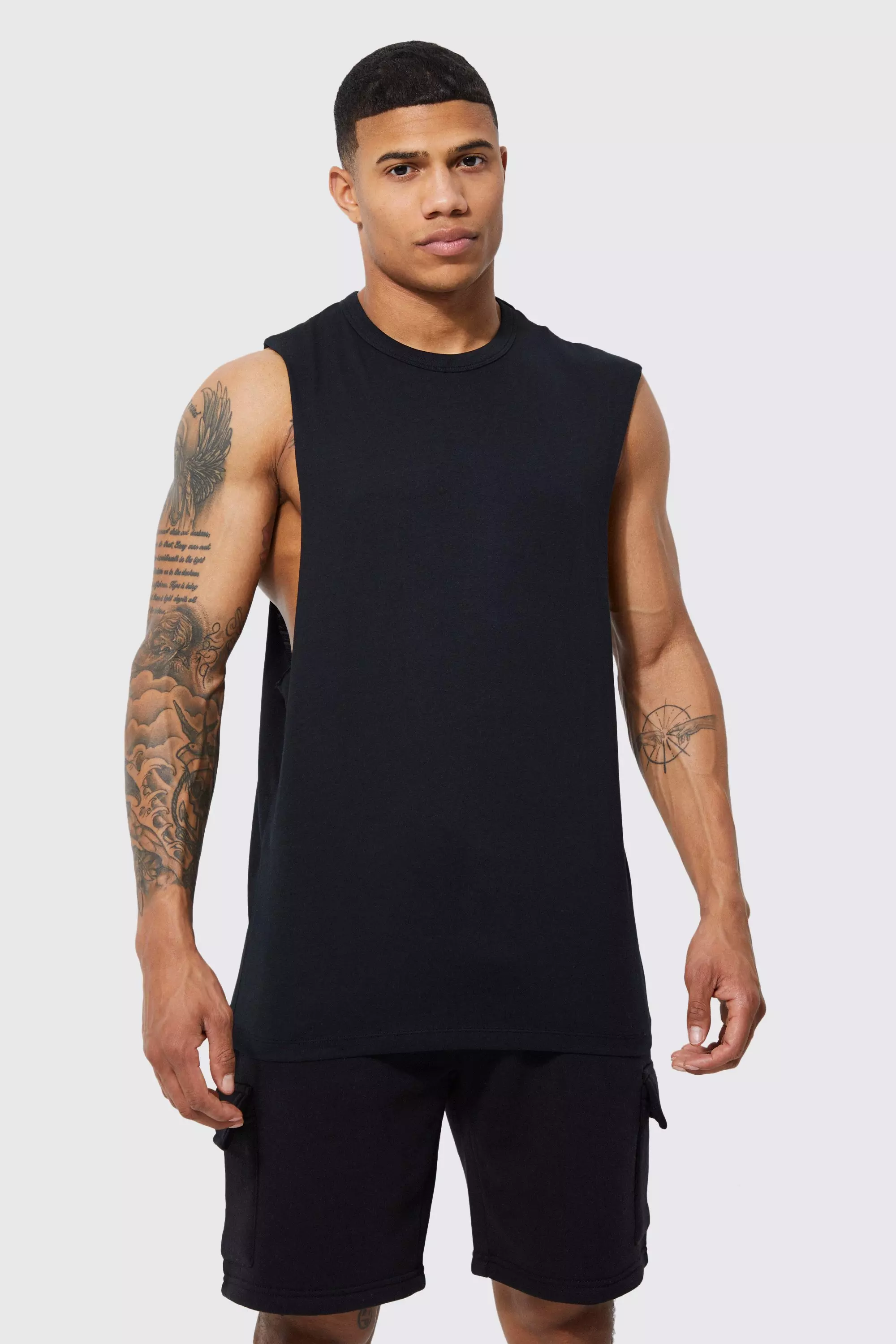 Basic Drop Armhole Tank | boohooMAN USA