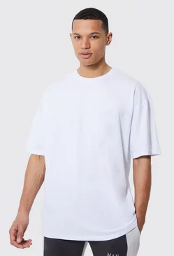 White Tall Loose Fit Basic T-shirt
