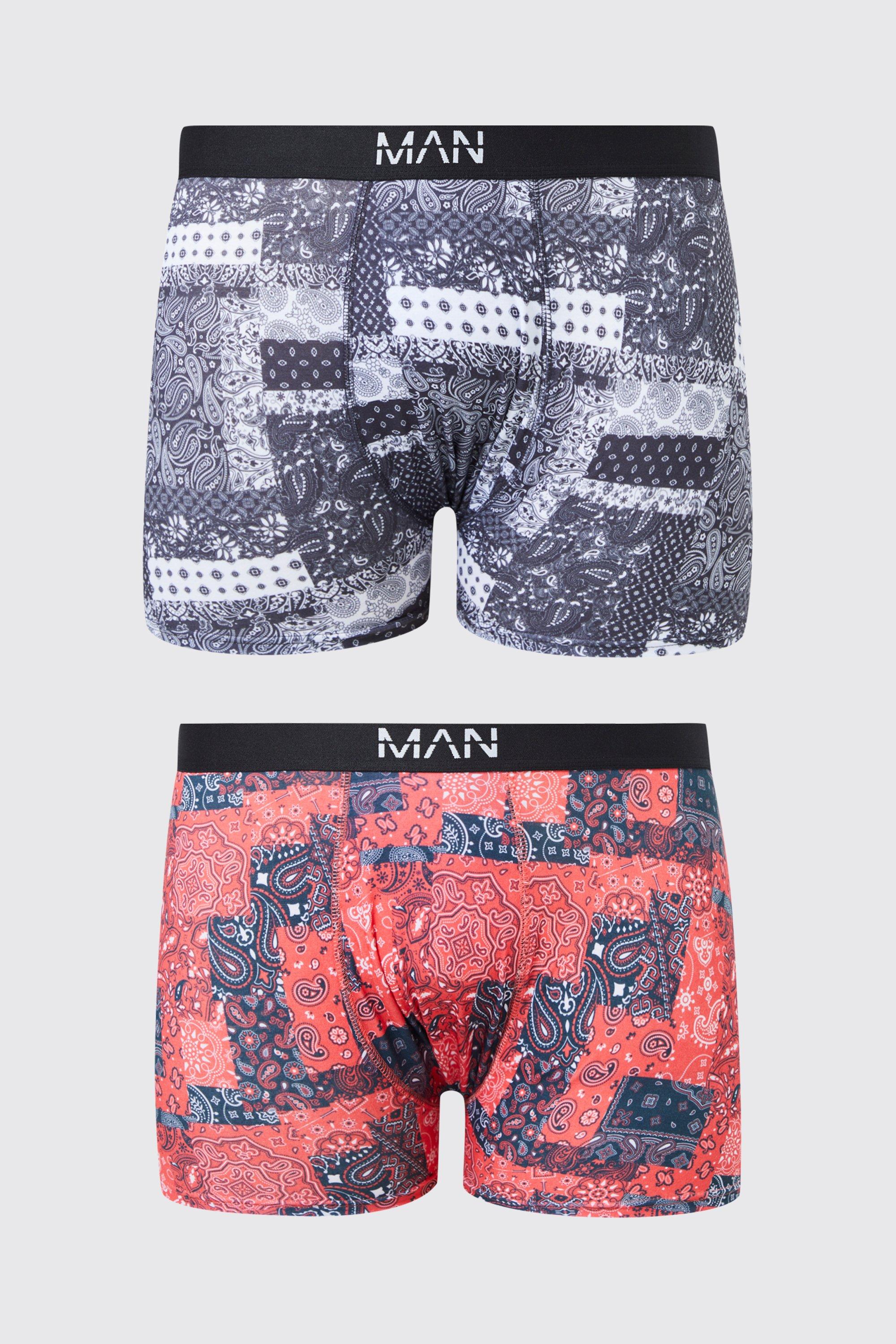 Plus Crown Printed Boxers - boohooMAN