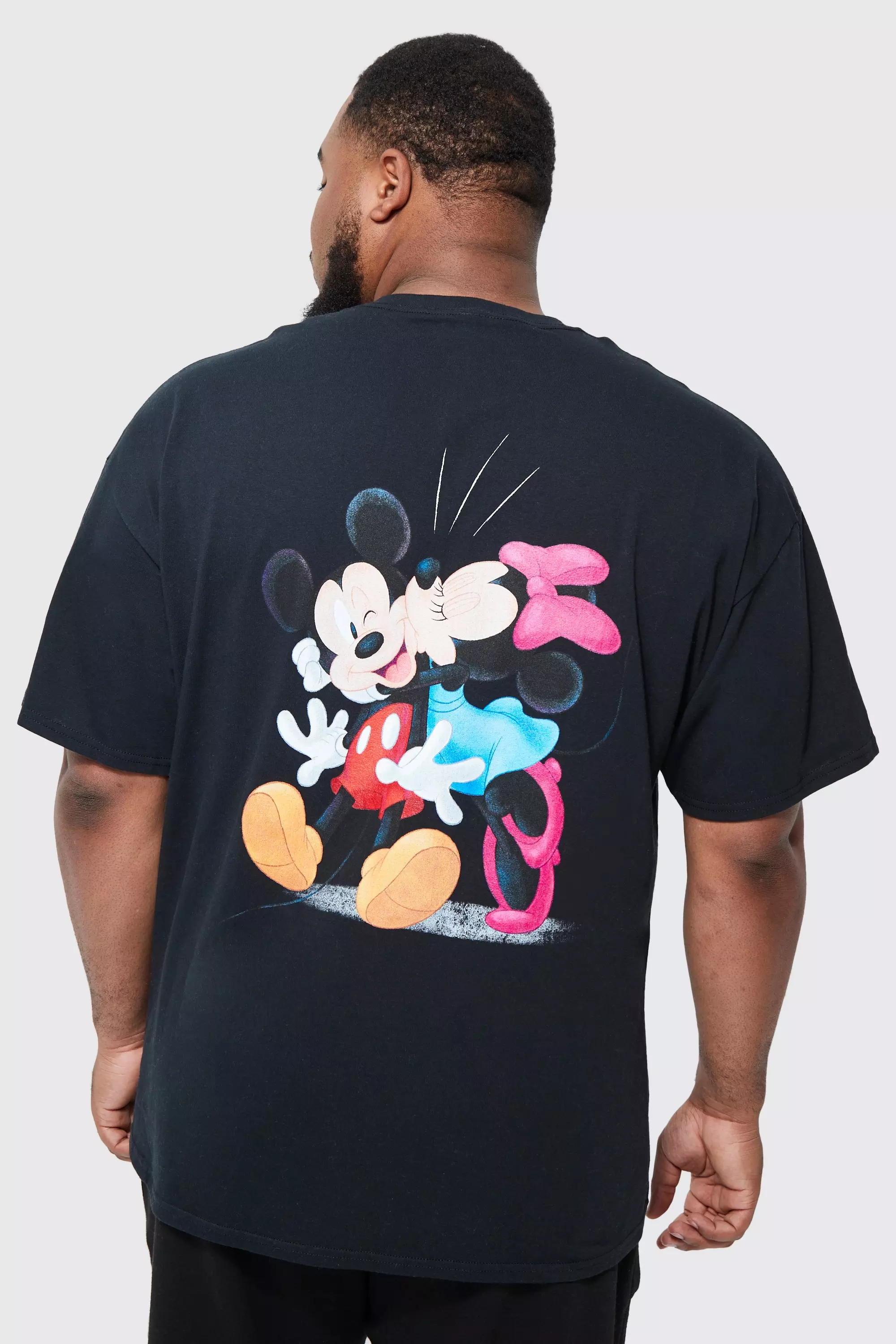 Plus Mickey Minnie Valentine License T-shirt Black