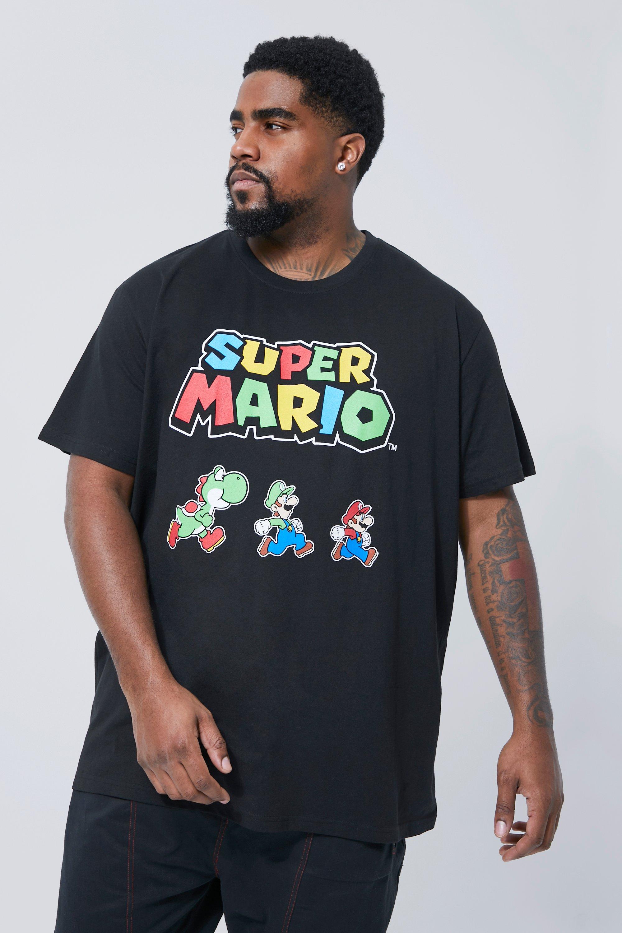 Valg træner kindben Plus Super Mario License T-shirt | boohooMAN