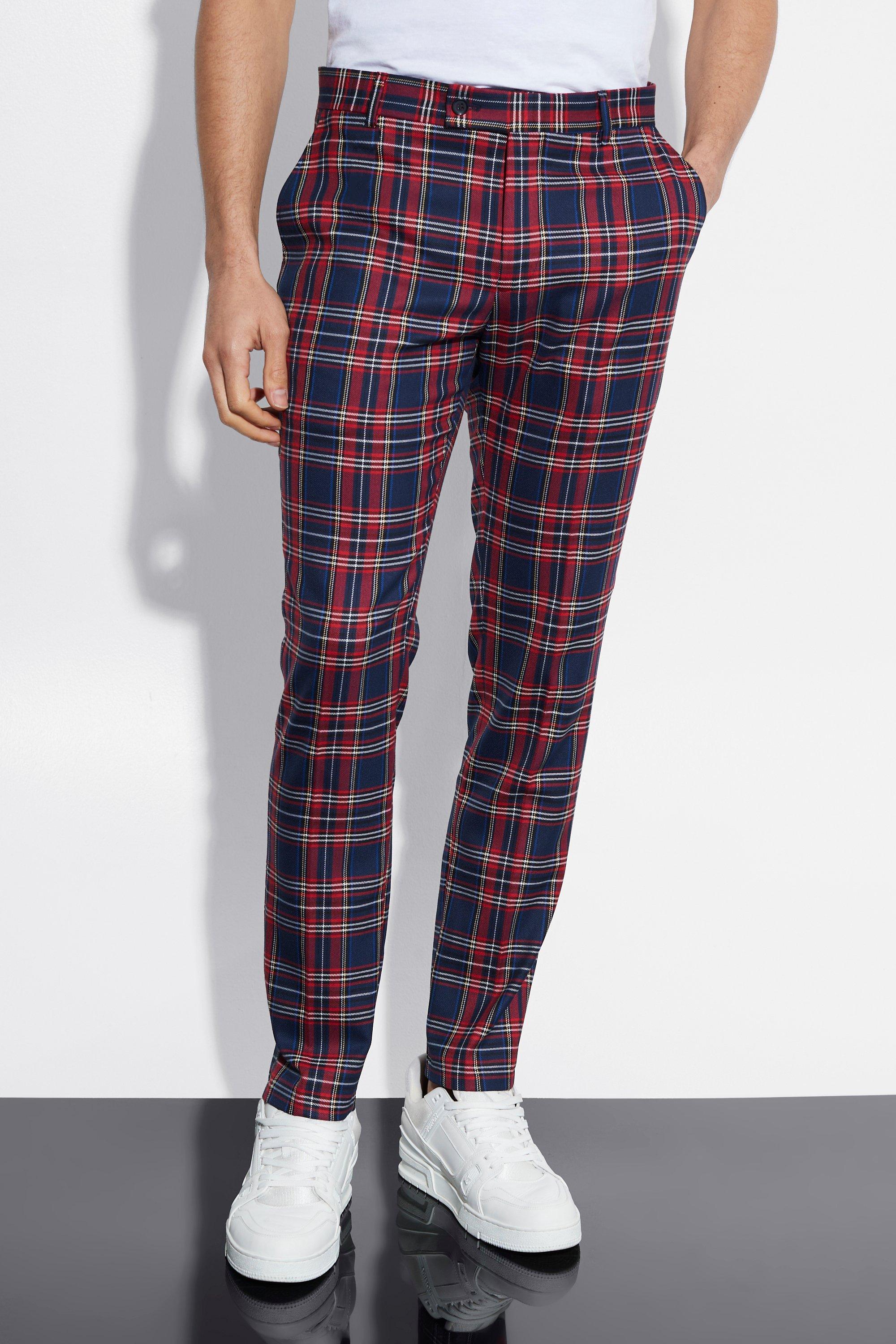 tartan tight trousers