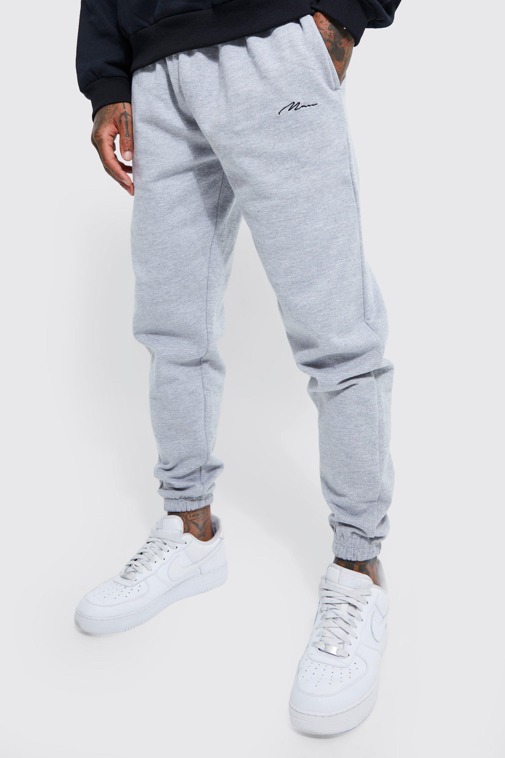 Man Signature Regular Fit Jogger | boohooMAN UK