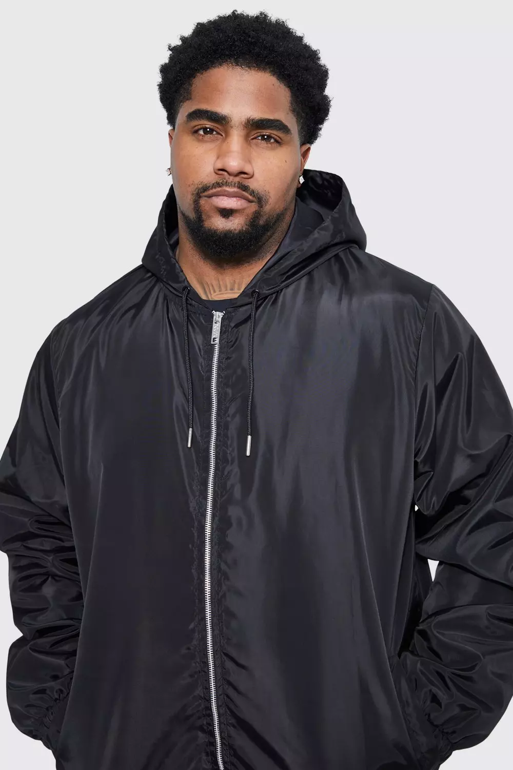 Mens black cagoule best sale