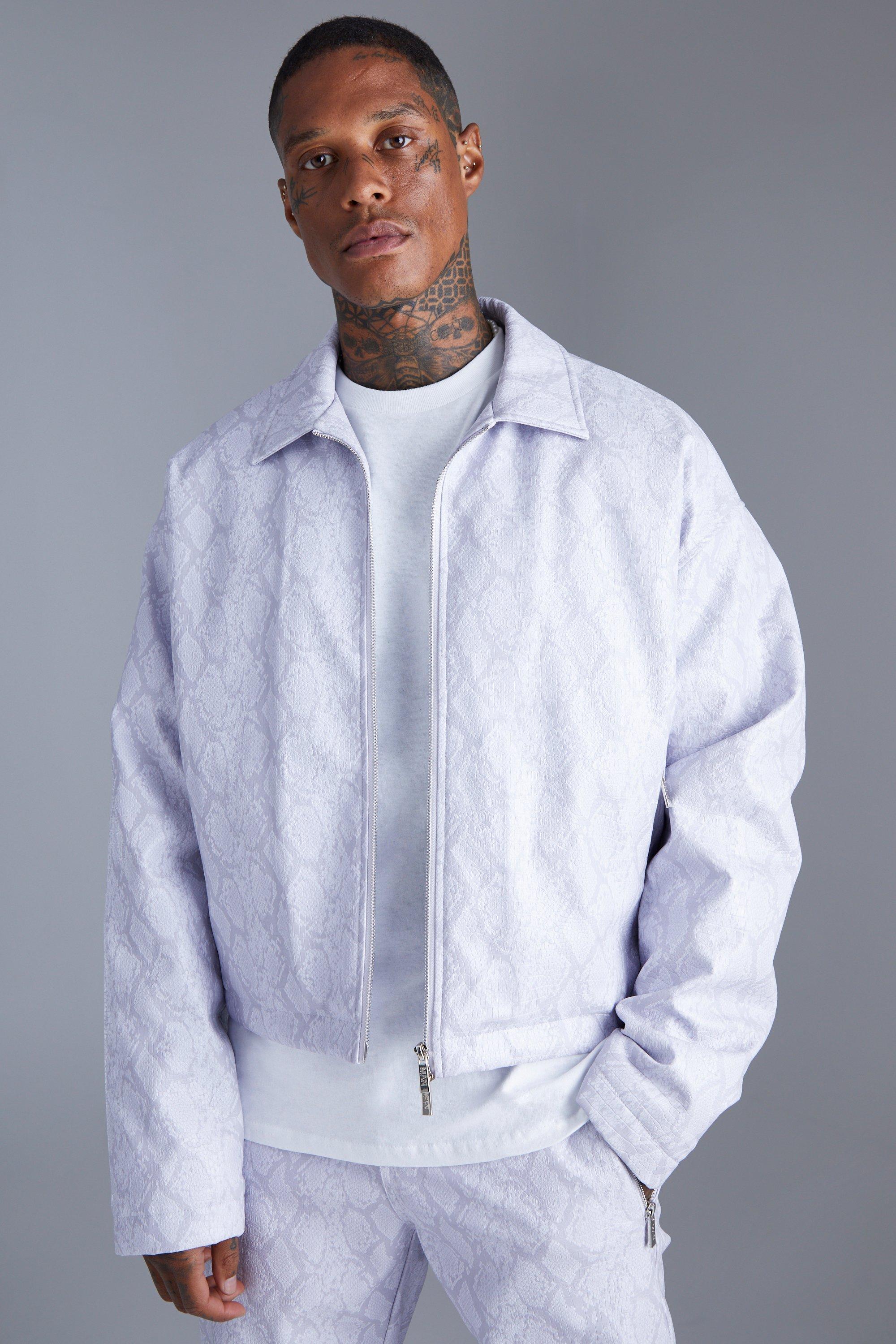 Louis Vuitton White Monogram Cotton and Polyester Bomber Jacket