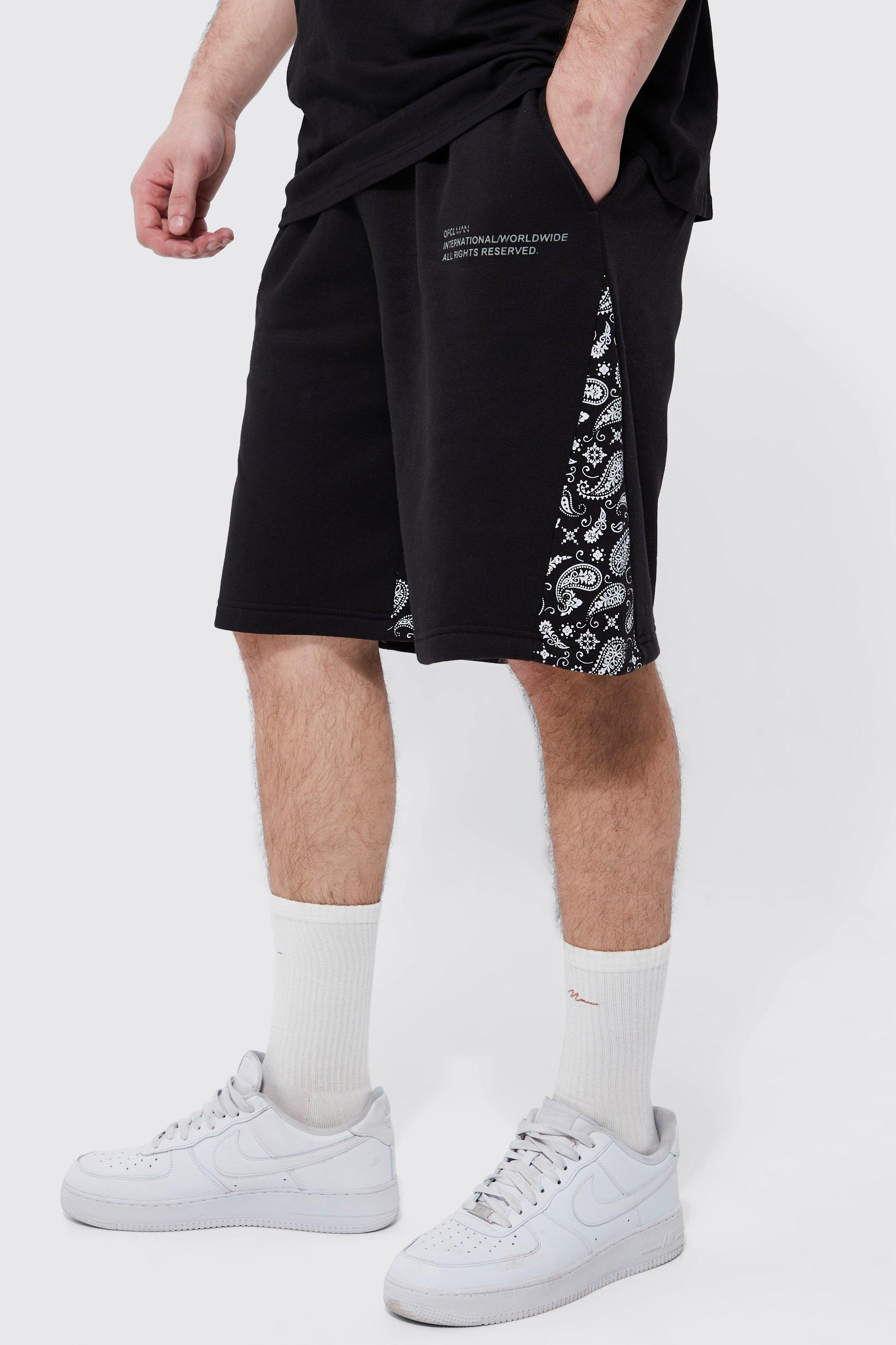 boohooMAN Relaxed Fit Contrast Gusset Jersey Short - Black - Size XS