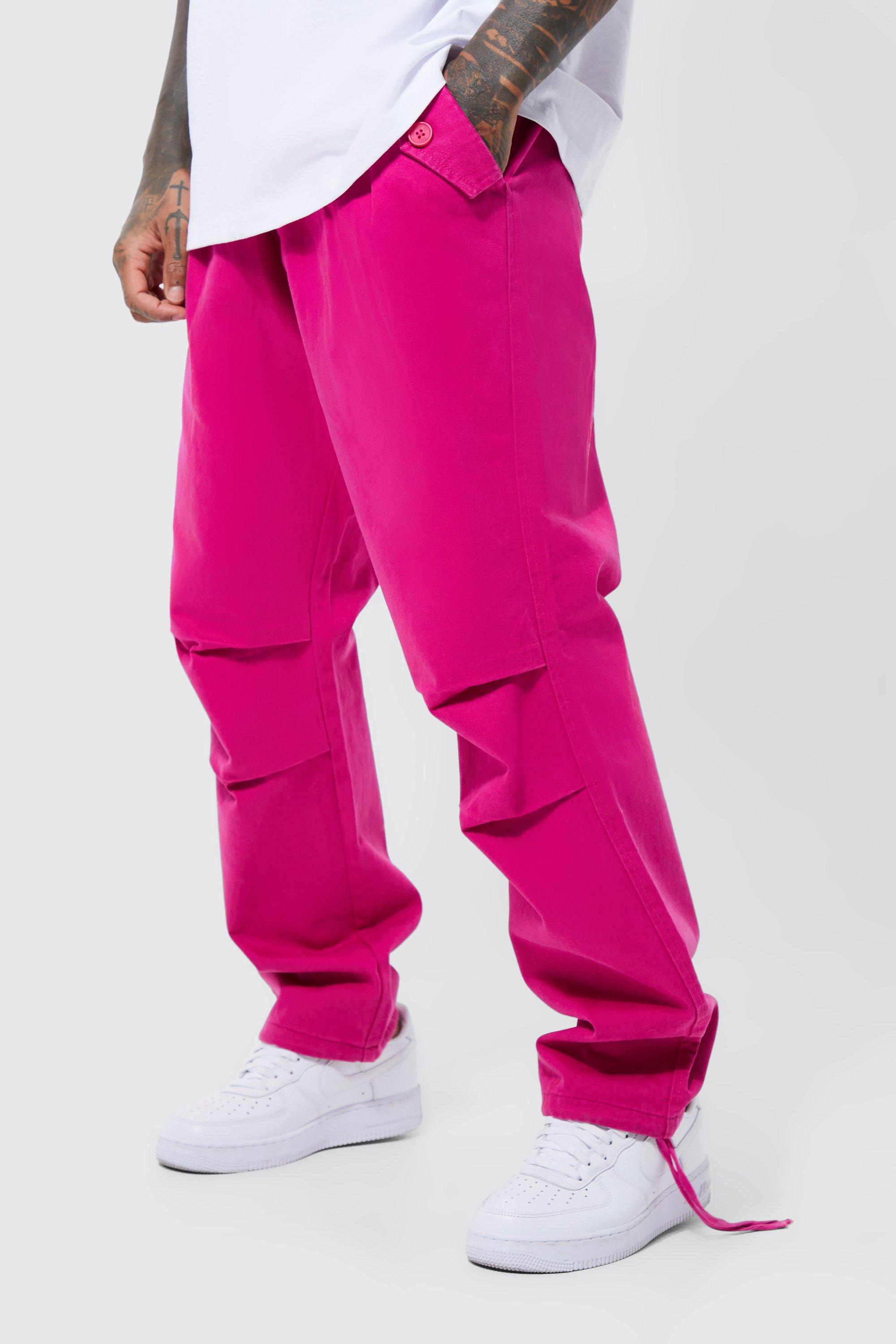 Pink cargo 2025 pants mens