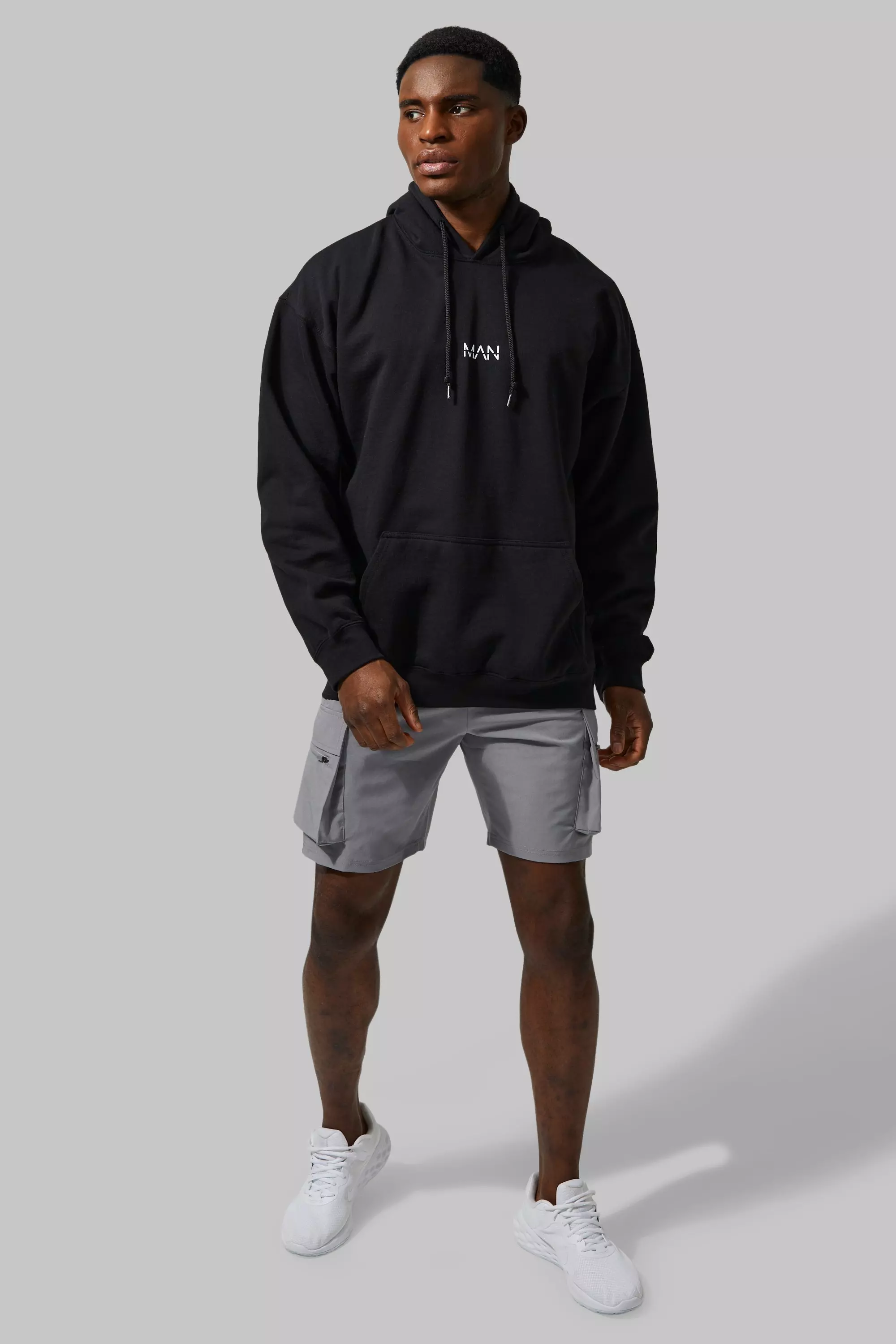 Boohooman shorts and hoodie best sale