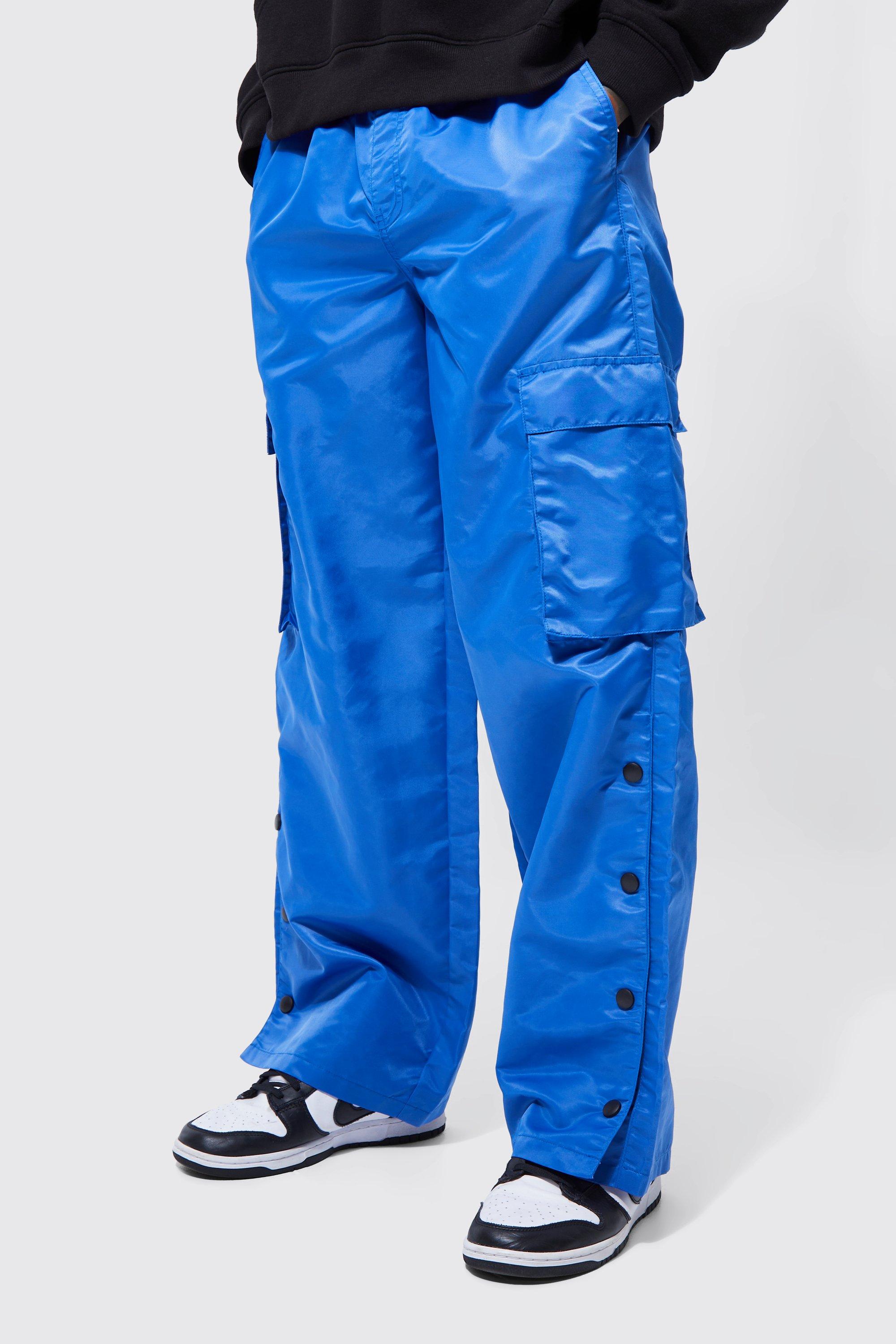 Cobalt Wide Leg Cargo Pants, Pants