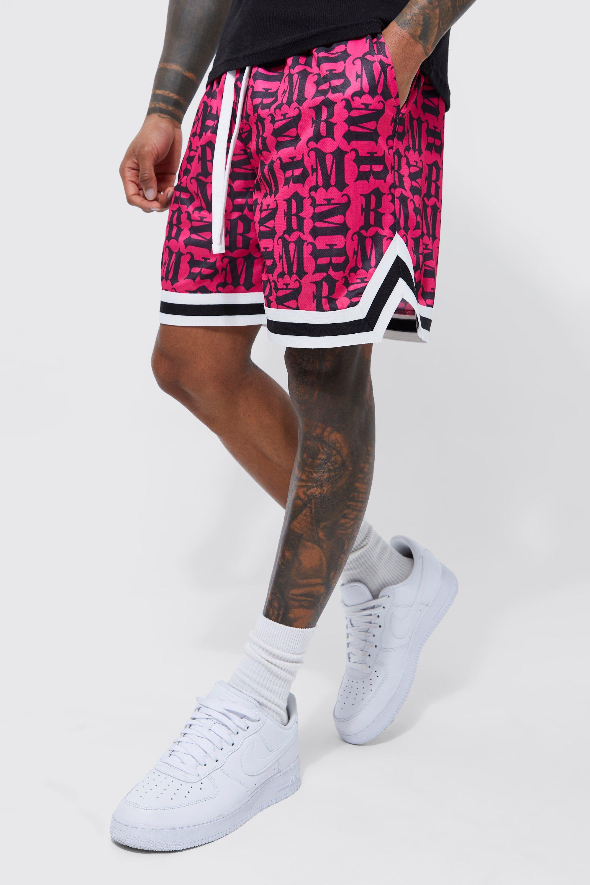 Pink cheap basketball shorts