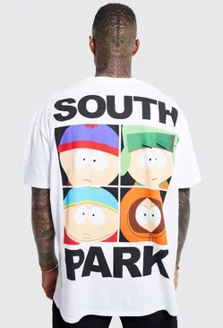 White Oversized South Park License T-shirt