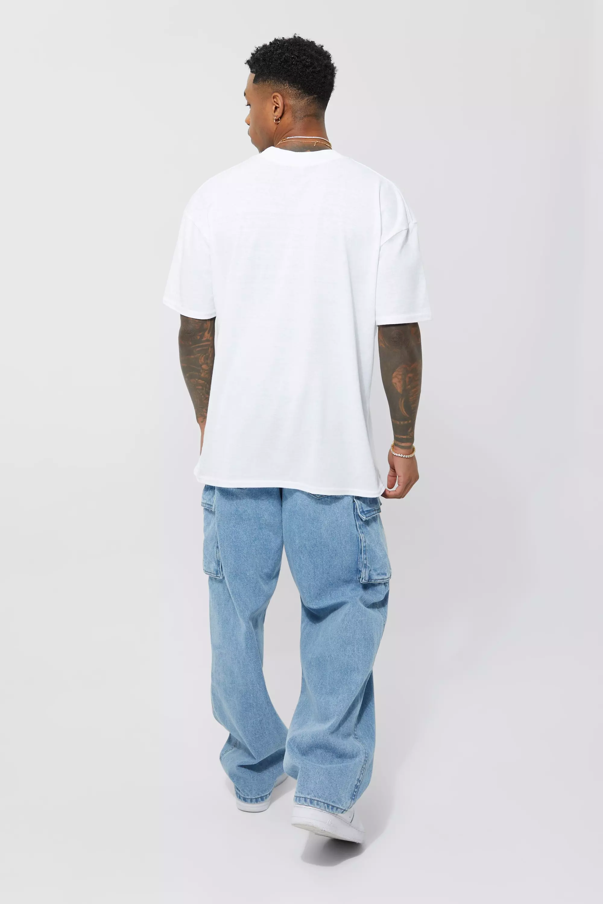 T-shirt oversize à imprimé basketball, White autre image