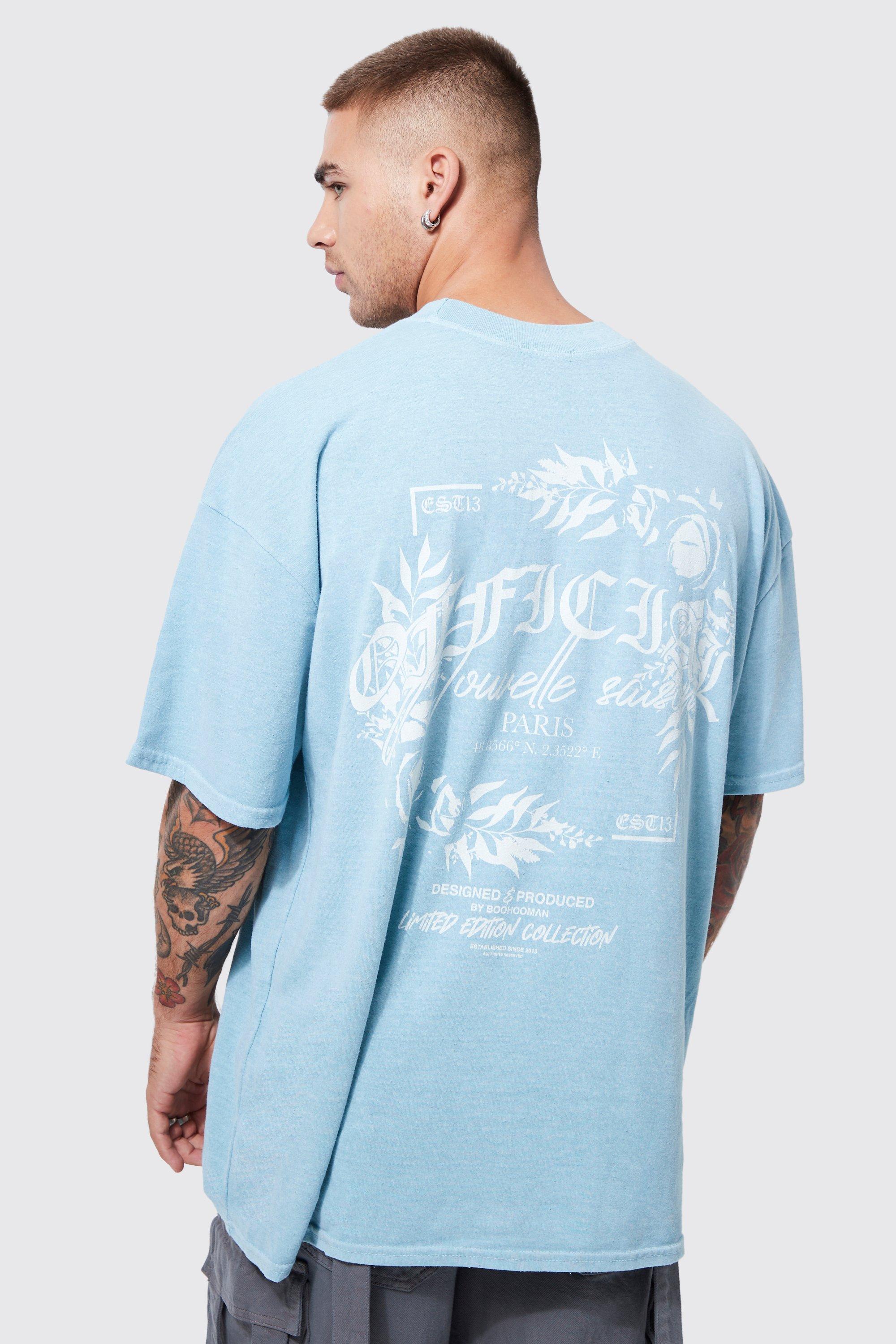 graphic tee white and blue