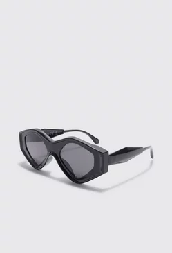 Hexagon Lens Sunglasses Black
