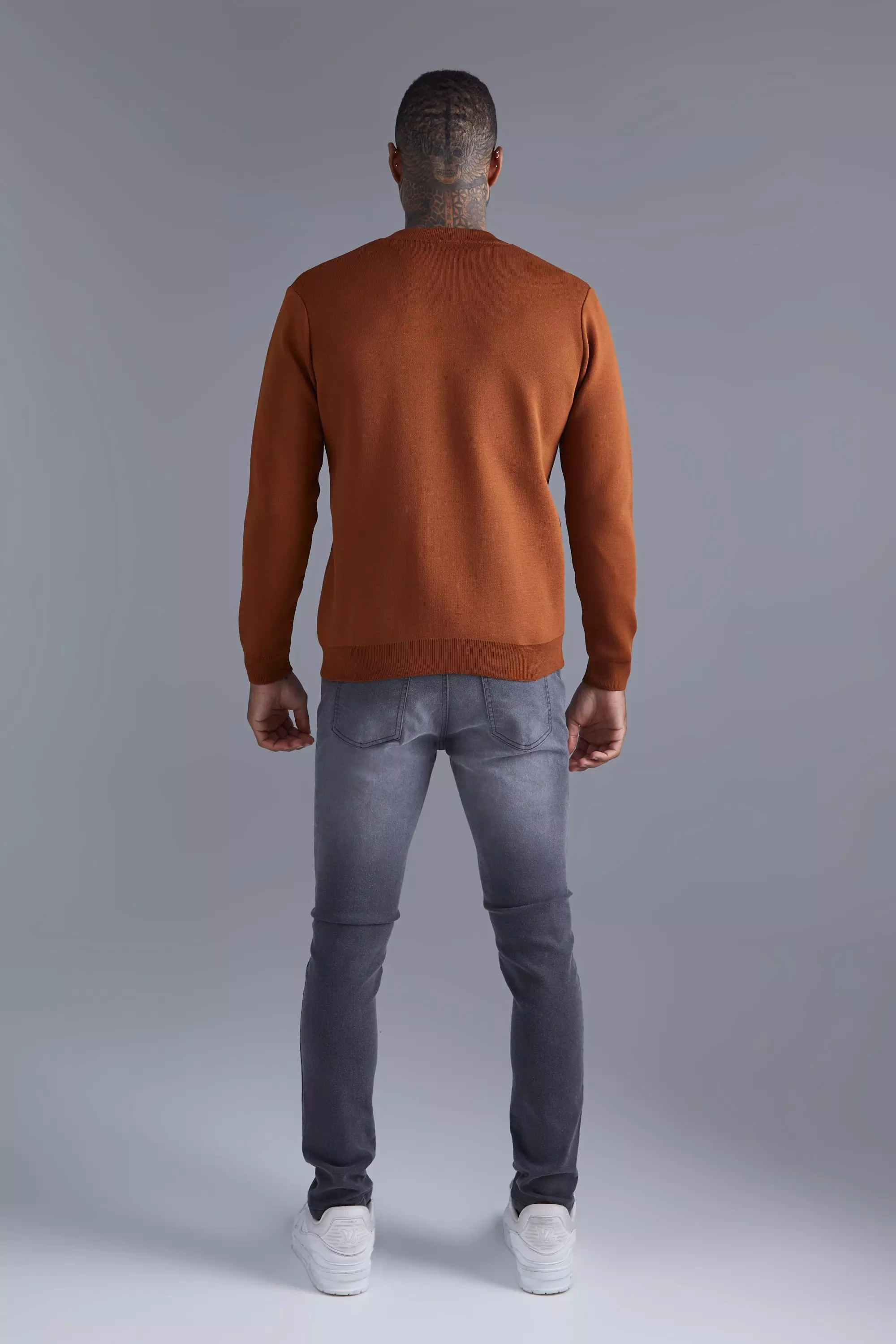 Smart Knitted Bomber | boohooMAN USA