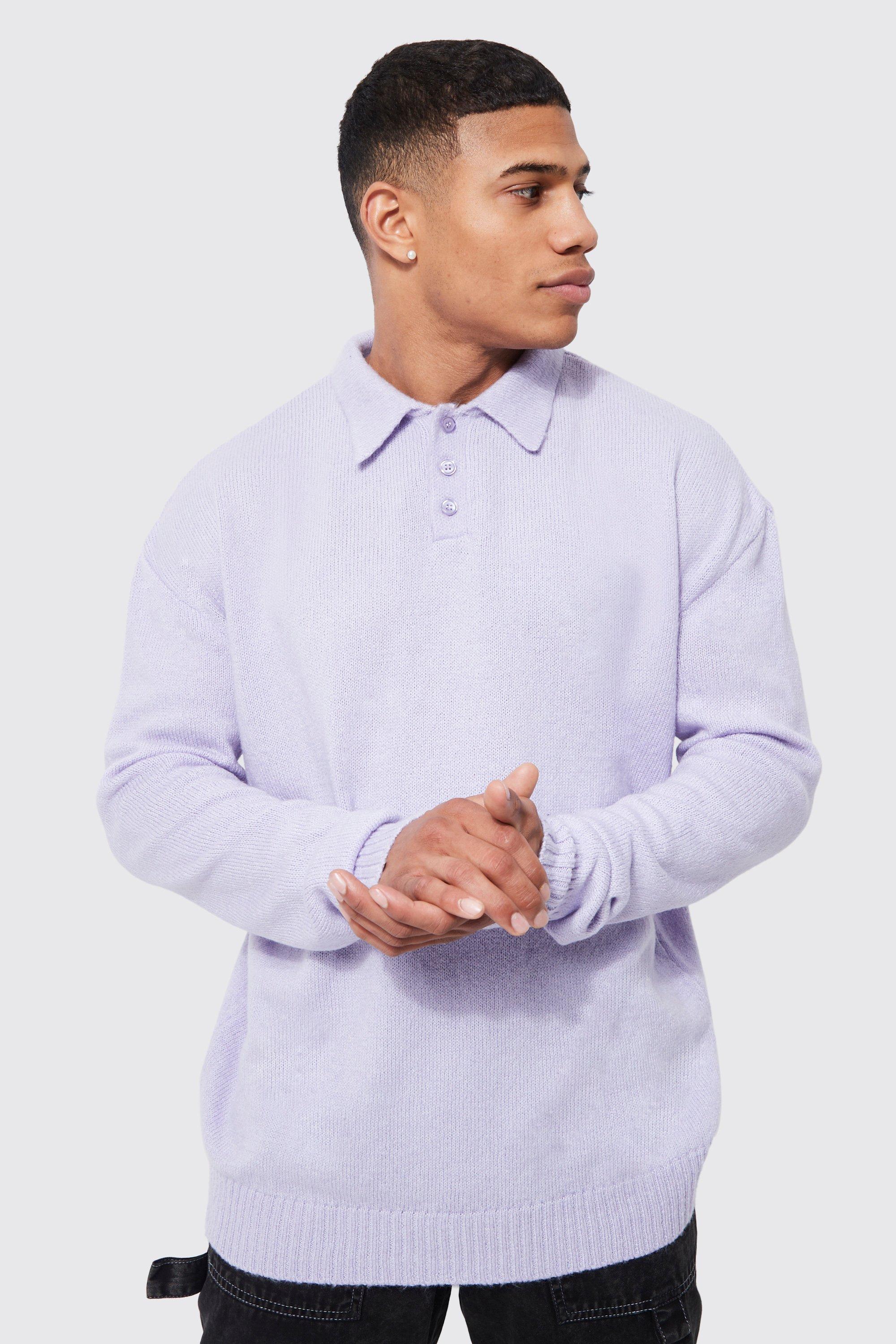 boohooMAN Men's Regular Long Sleeve Polo