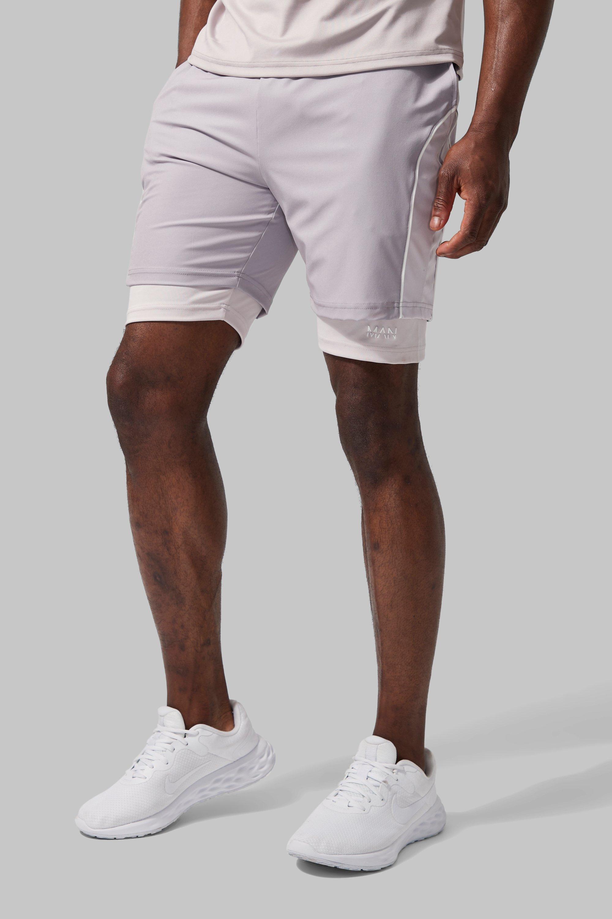 Boohooman white sale shorts