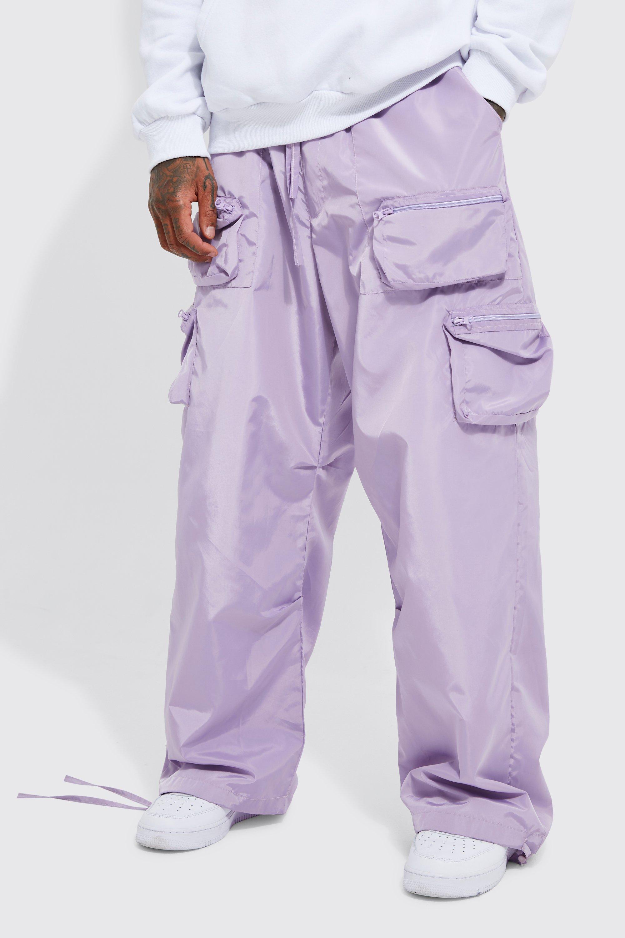 Baggy Cargo Pants - Purple