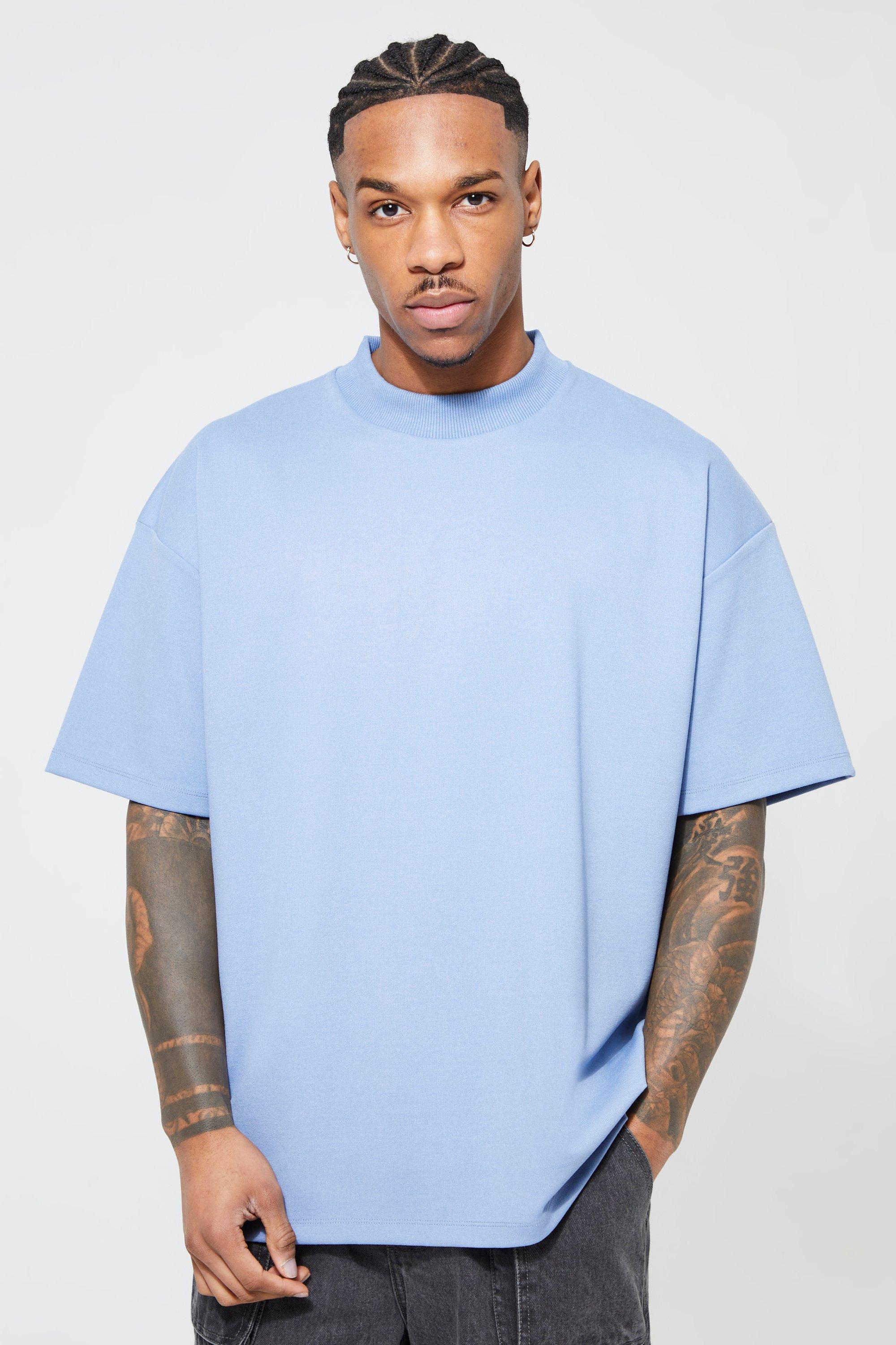 BoohooMAN Plus Oversized Vintage Palm Graphic T-shirt in Blue for Men