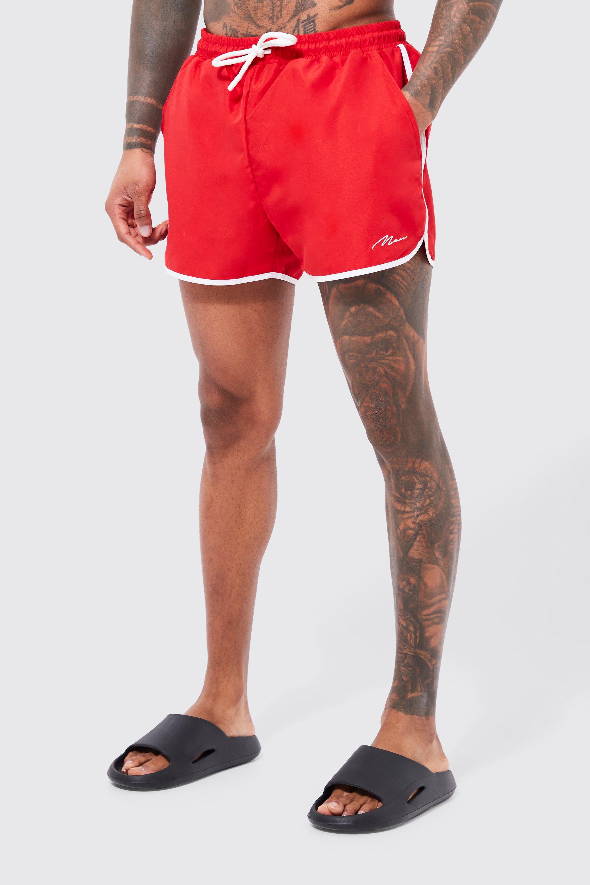 boohooMAN Man Signature Runner Swim Trunks