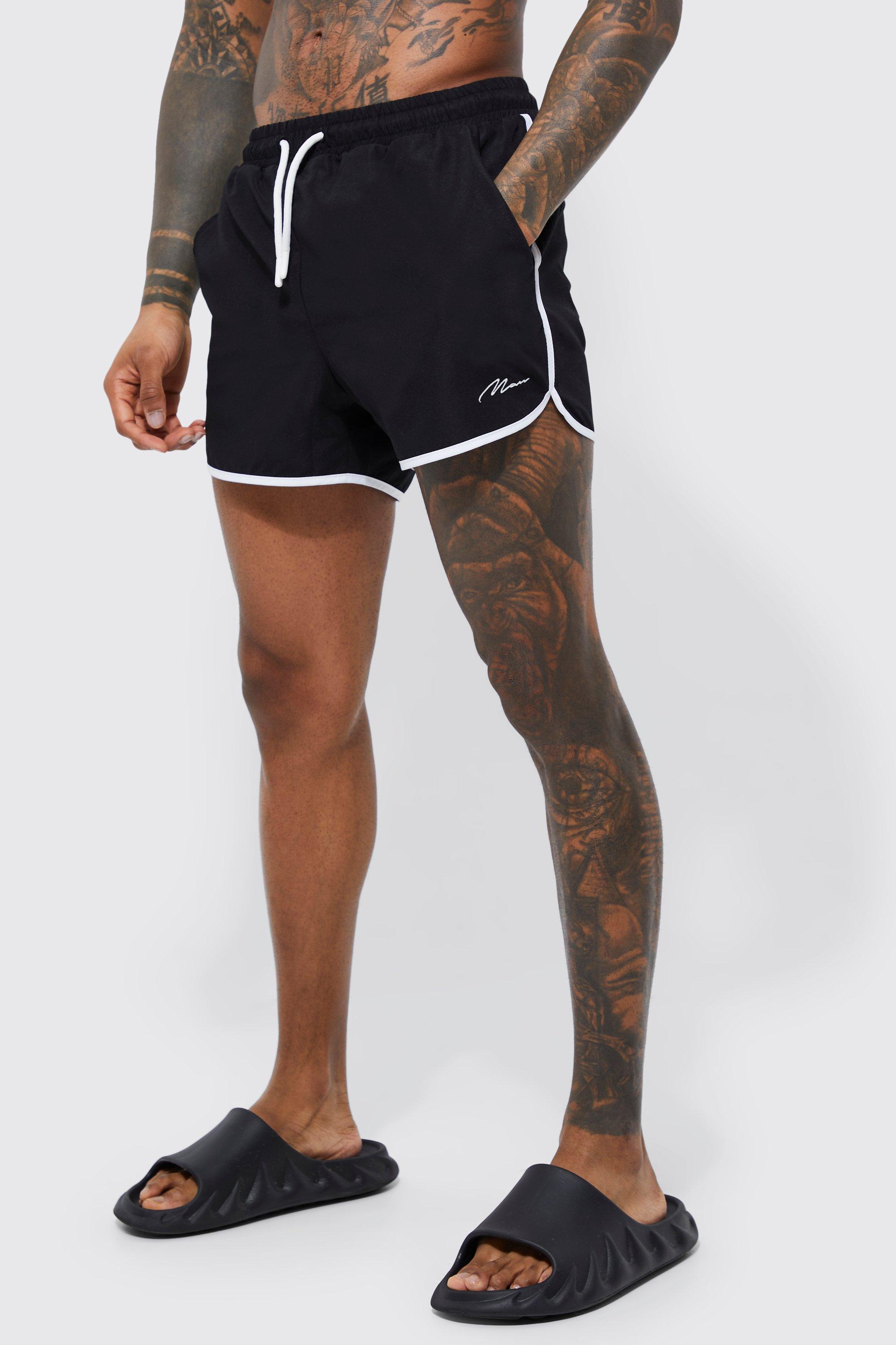 boohooMAN Man Signature Runner Swim Trunks