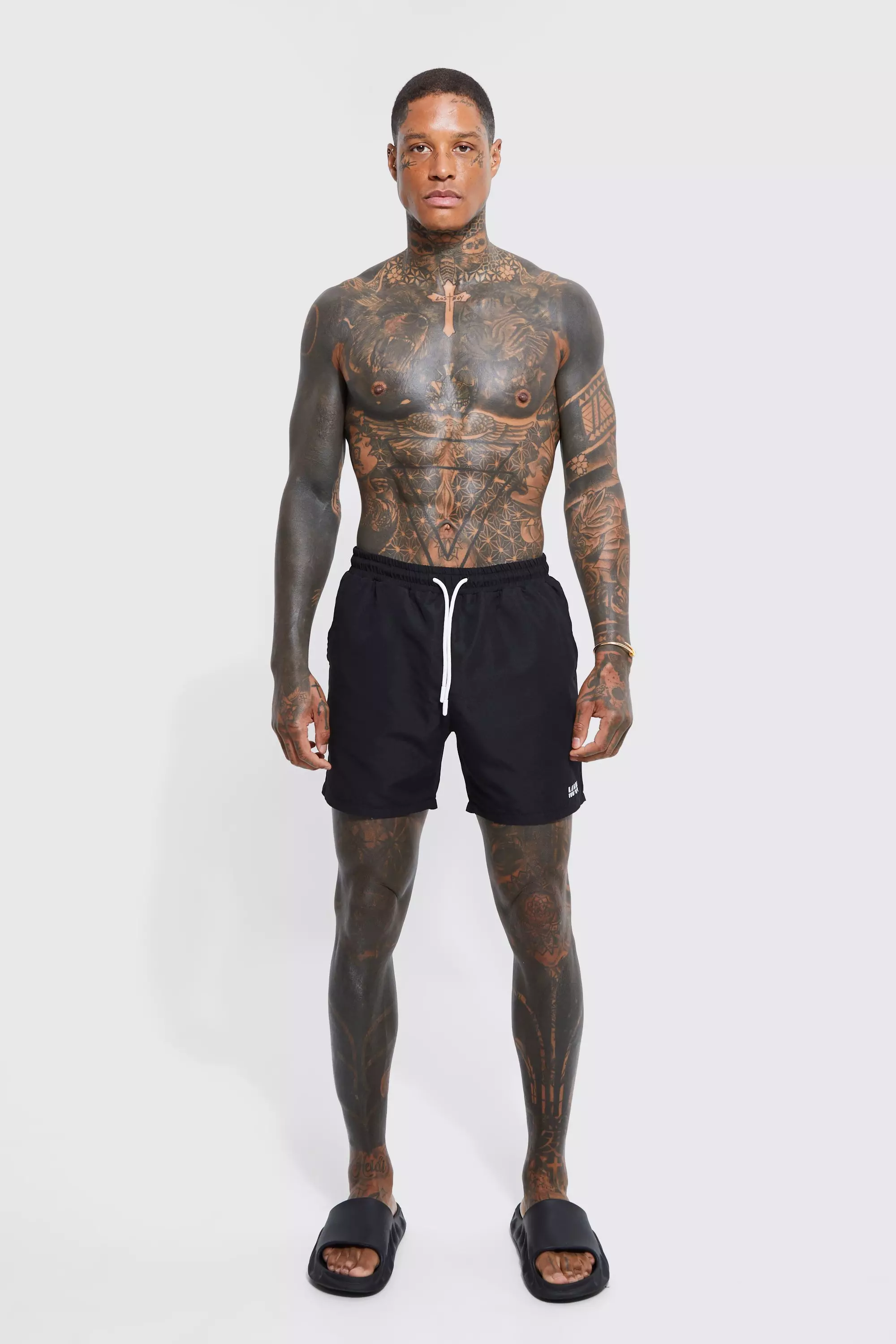 Mittellange Original Man Badehose, Black alternatives Bild