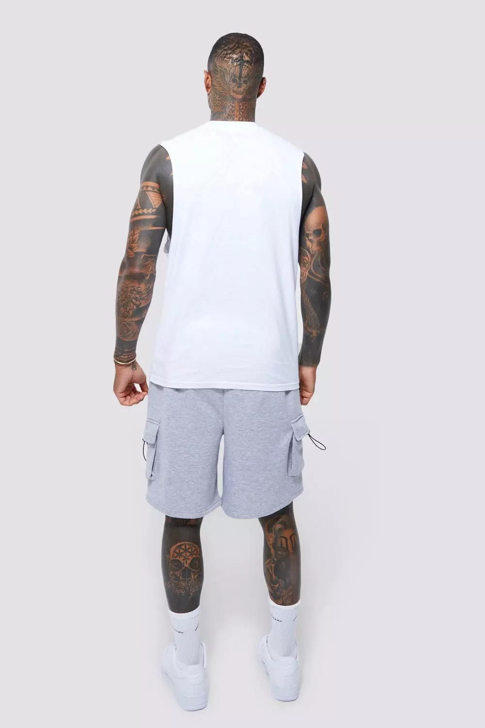 Black Basic Tank Top Met Grote Armgaten (2 Stuks) alternatieve afbeelding