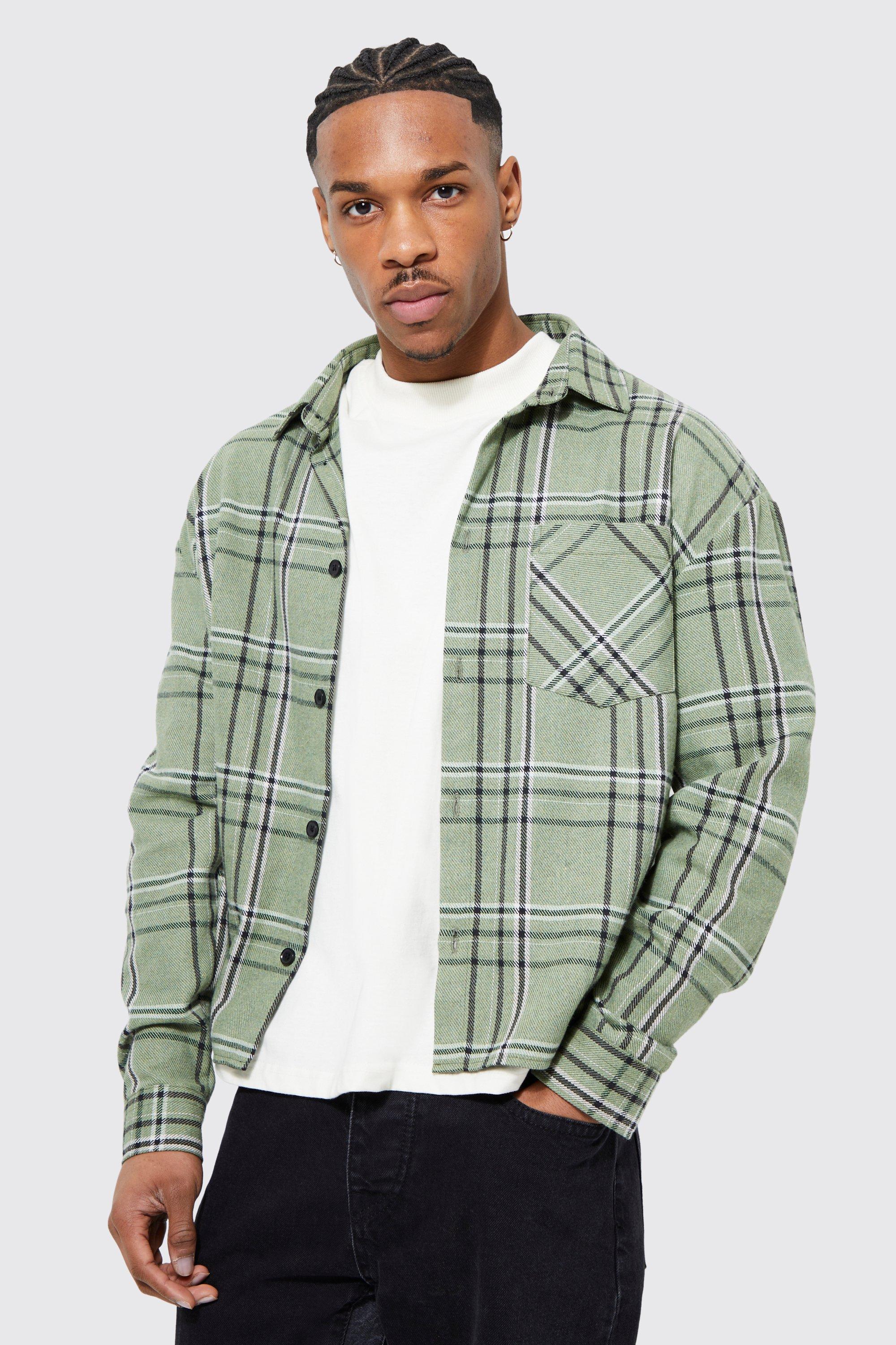 Heavy Weight Bleached Check Overshirt