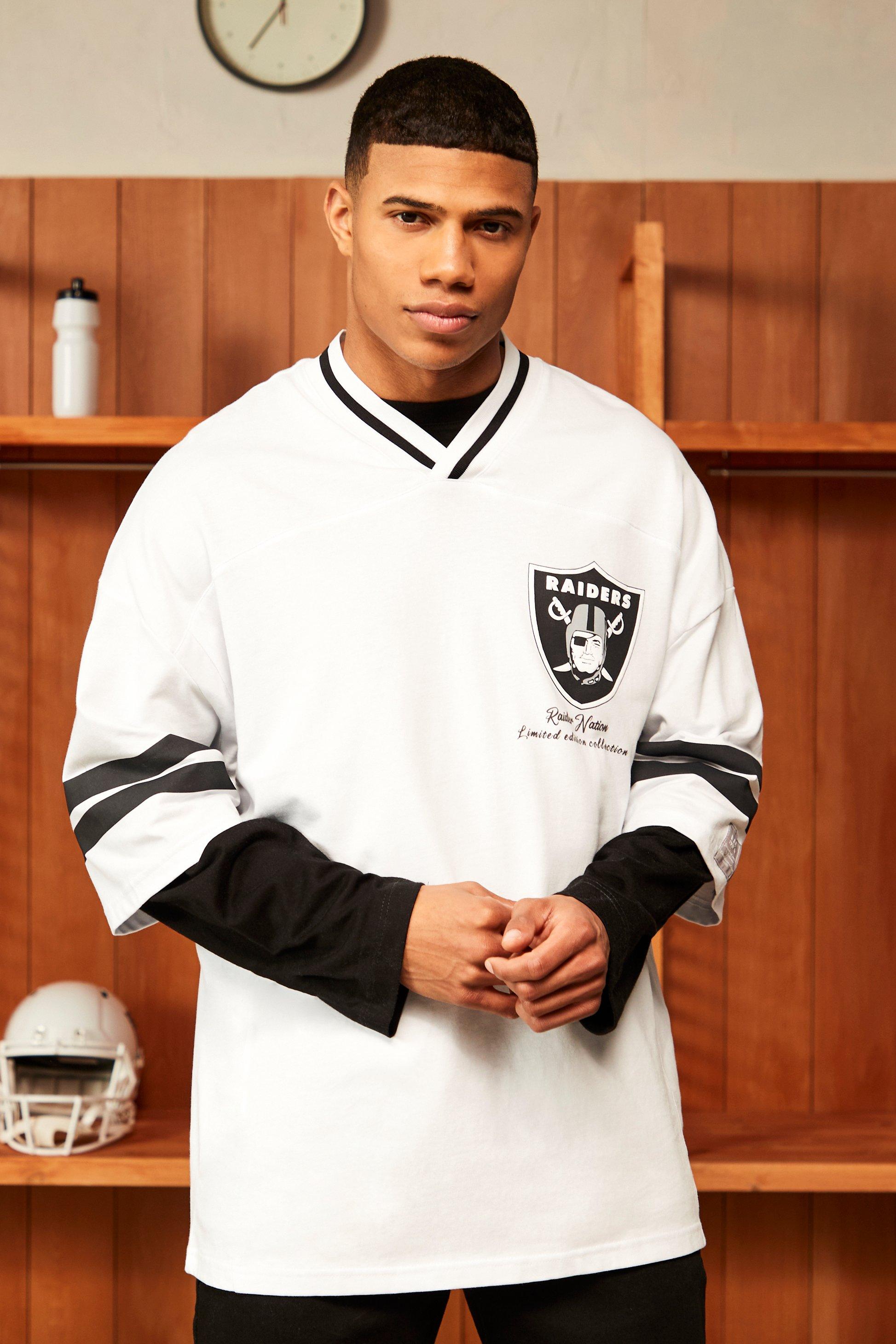 ASOS DESIGN NFL oversized sleeveless t-shirt with Raiders front print