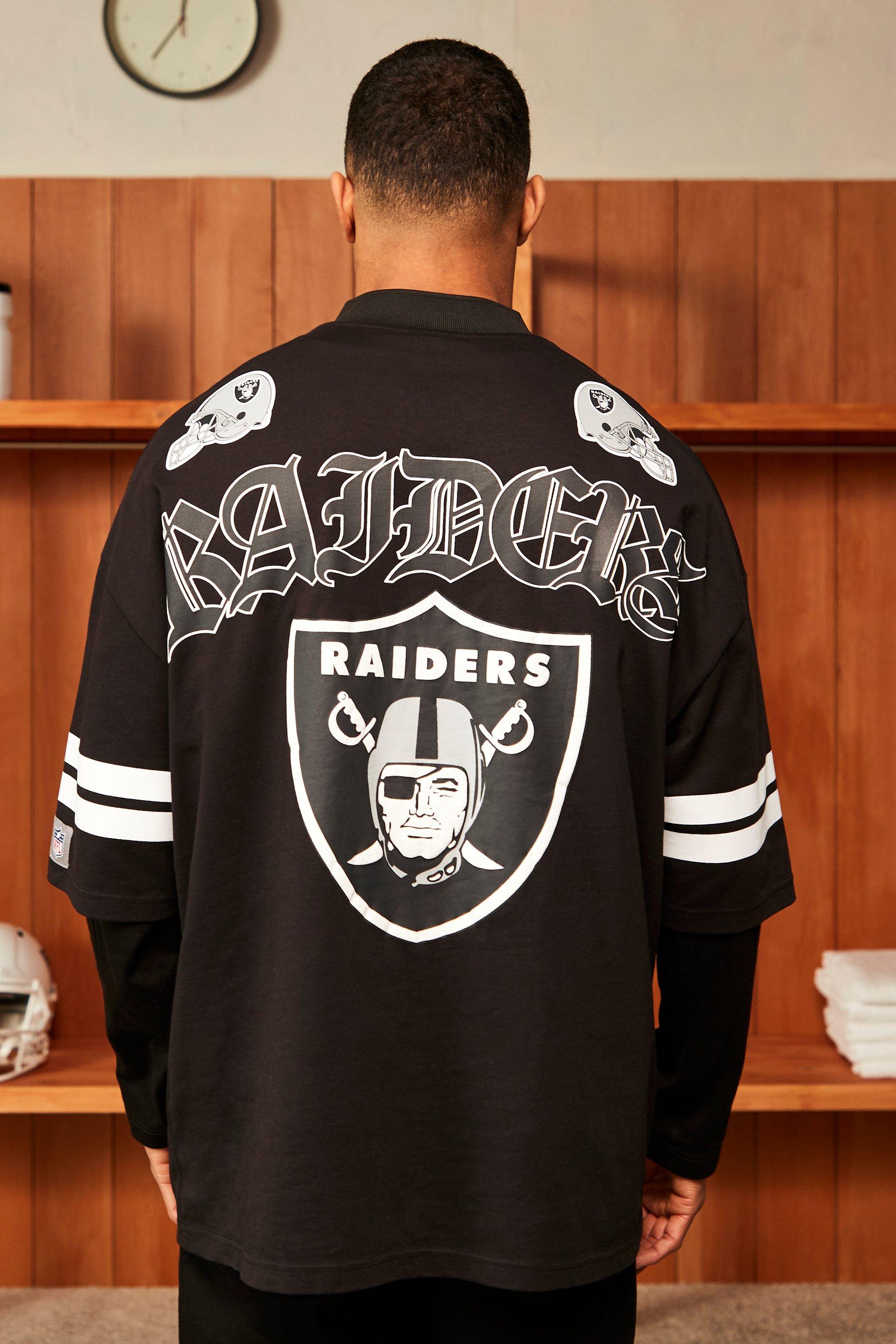 Nfl Oversized Raiders Puff Print T-shirt