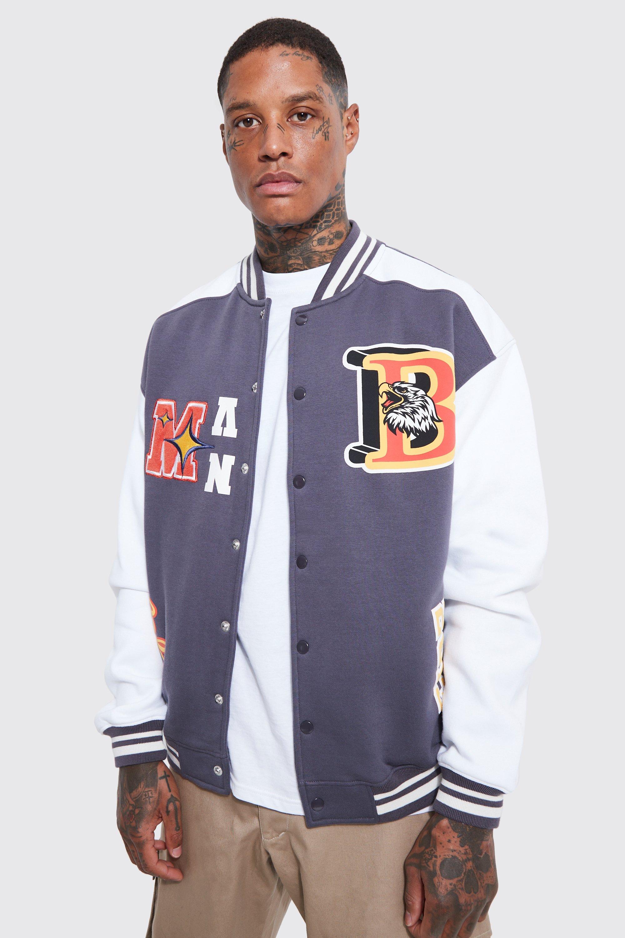 Bm Varsity Jacket | boohooMAN USA