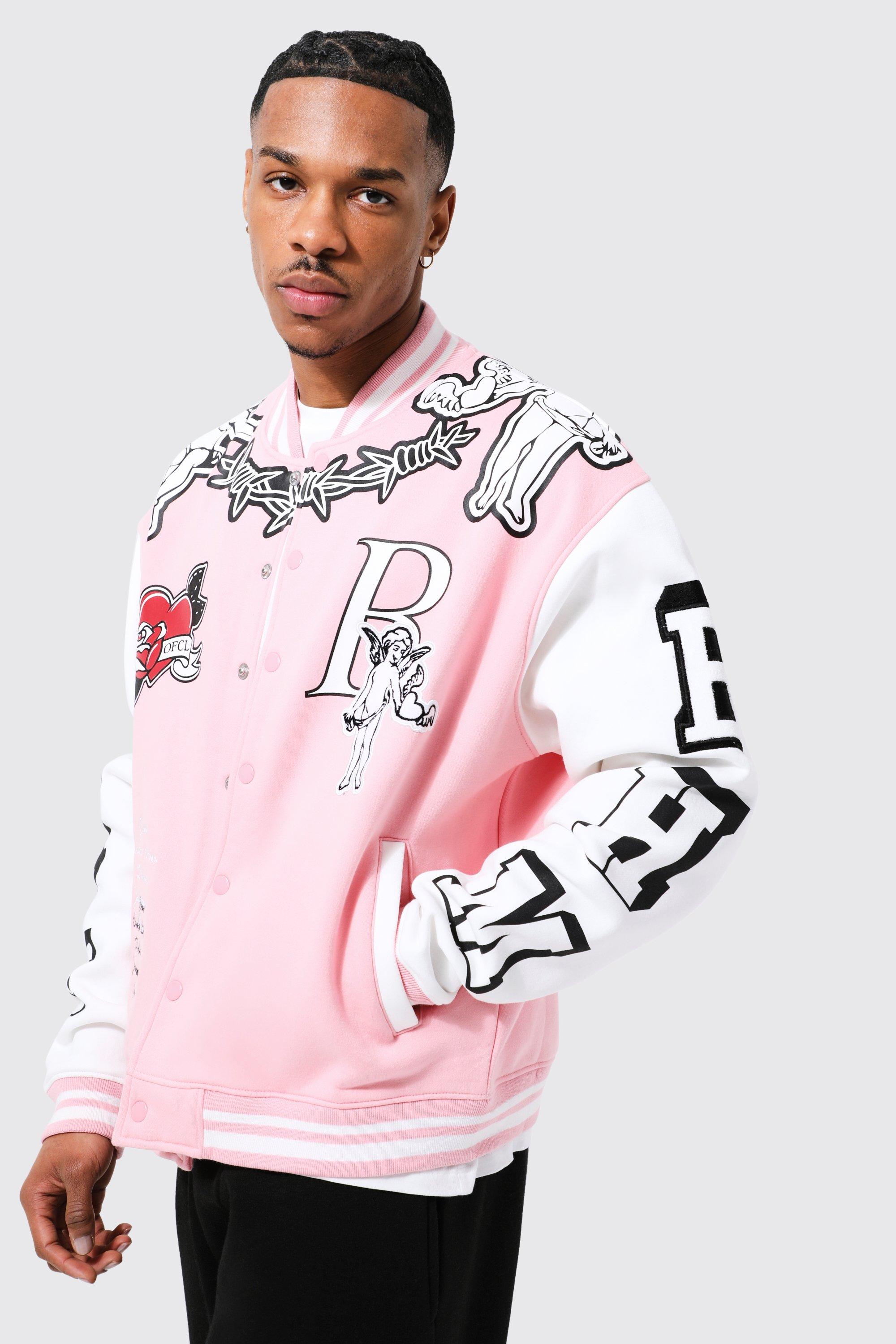 Varsity Letter Jacket 2XLarge / Pink