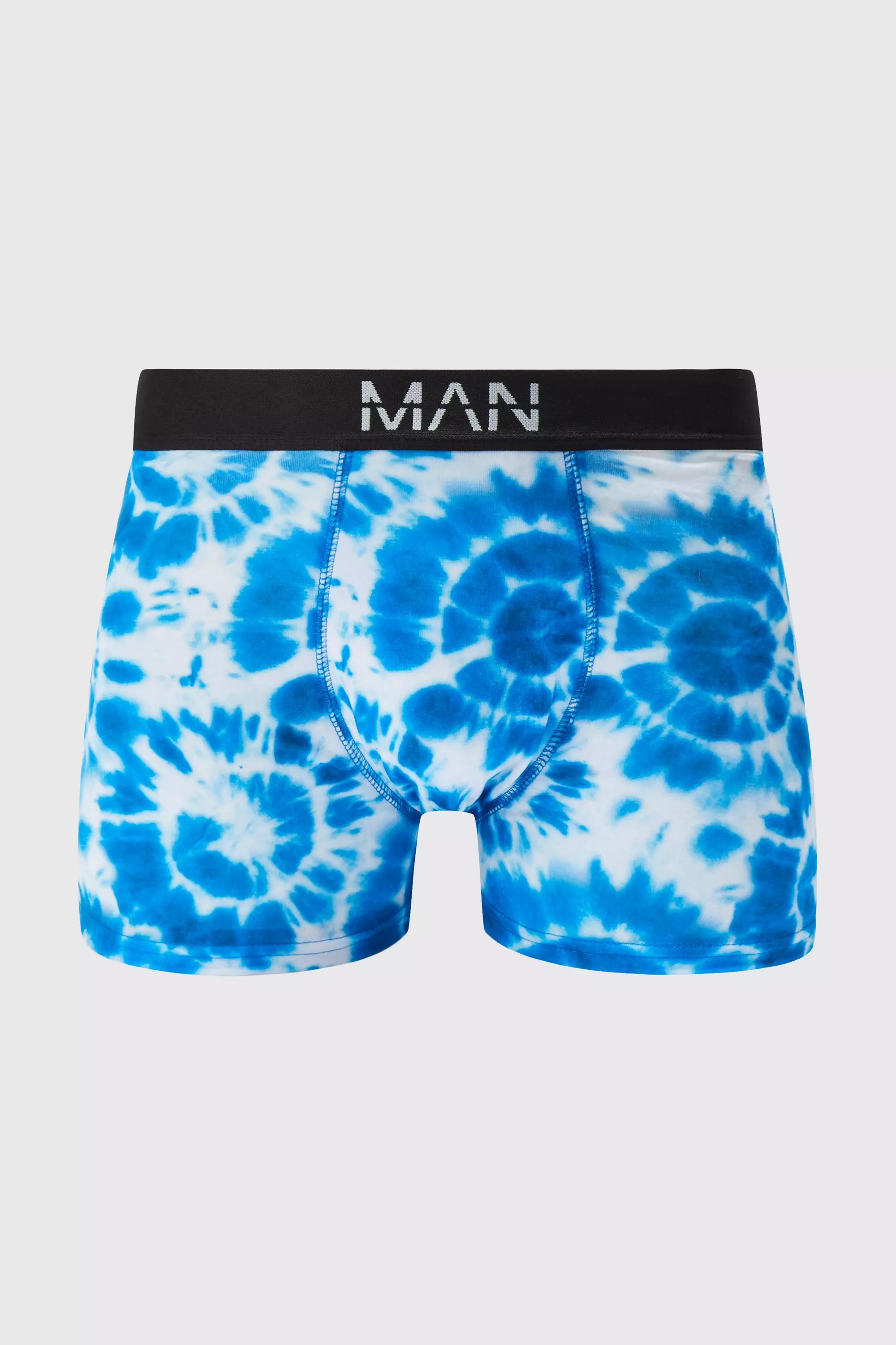 Tie Dye Print Boxers Blue