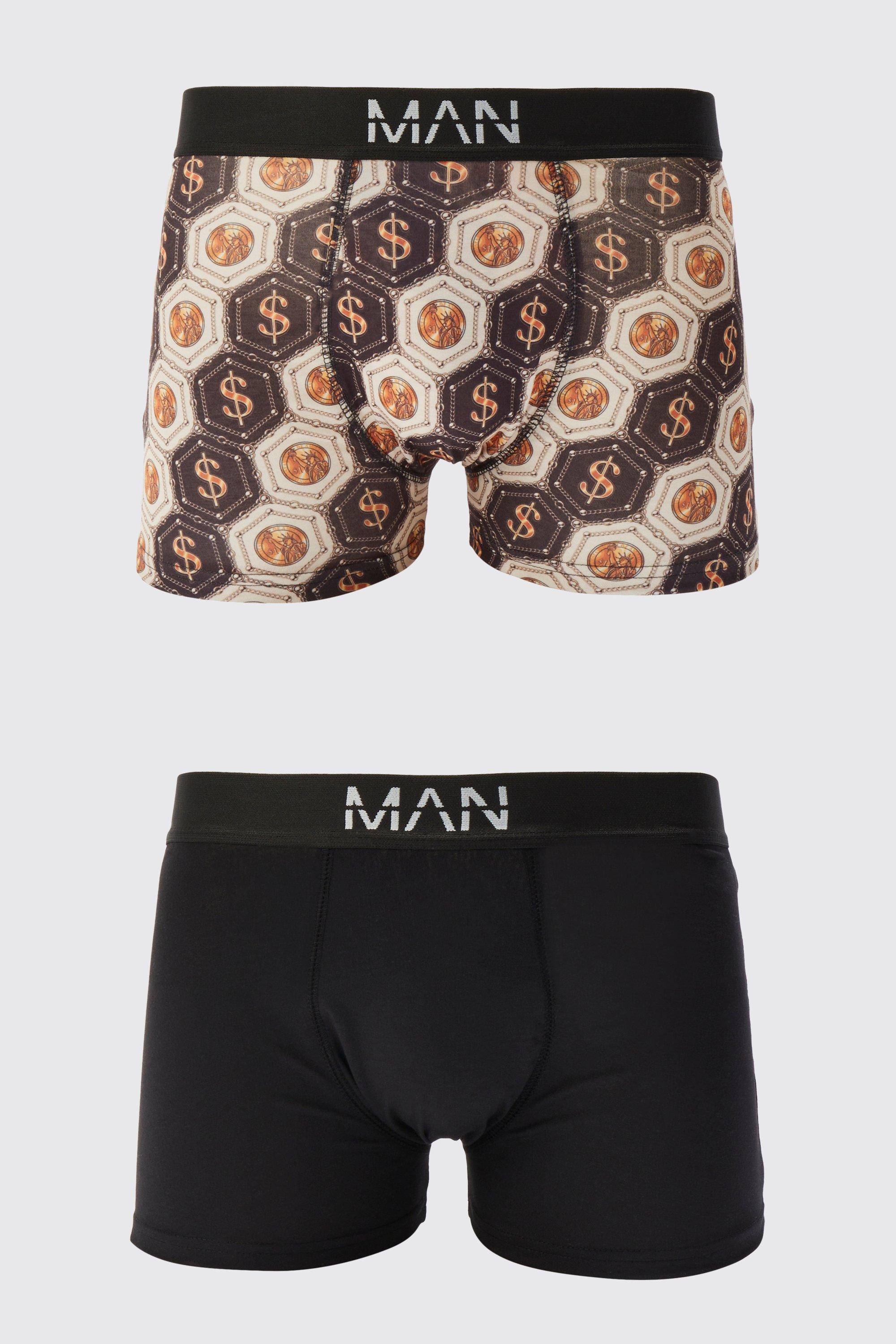 Pixel Flame Print Boxers, 48% OFF