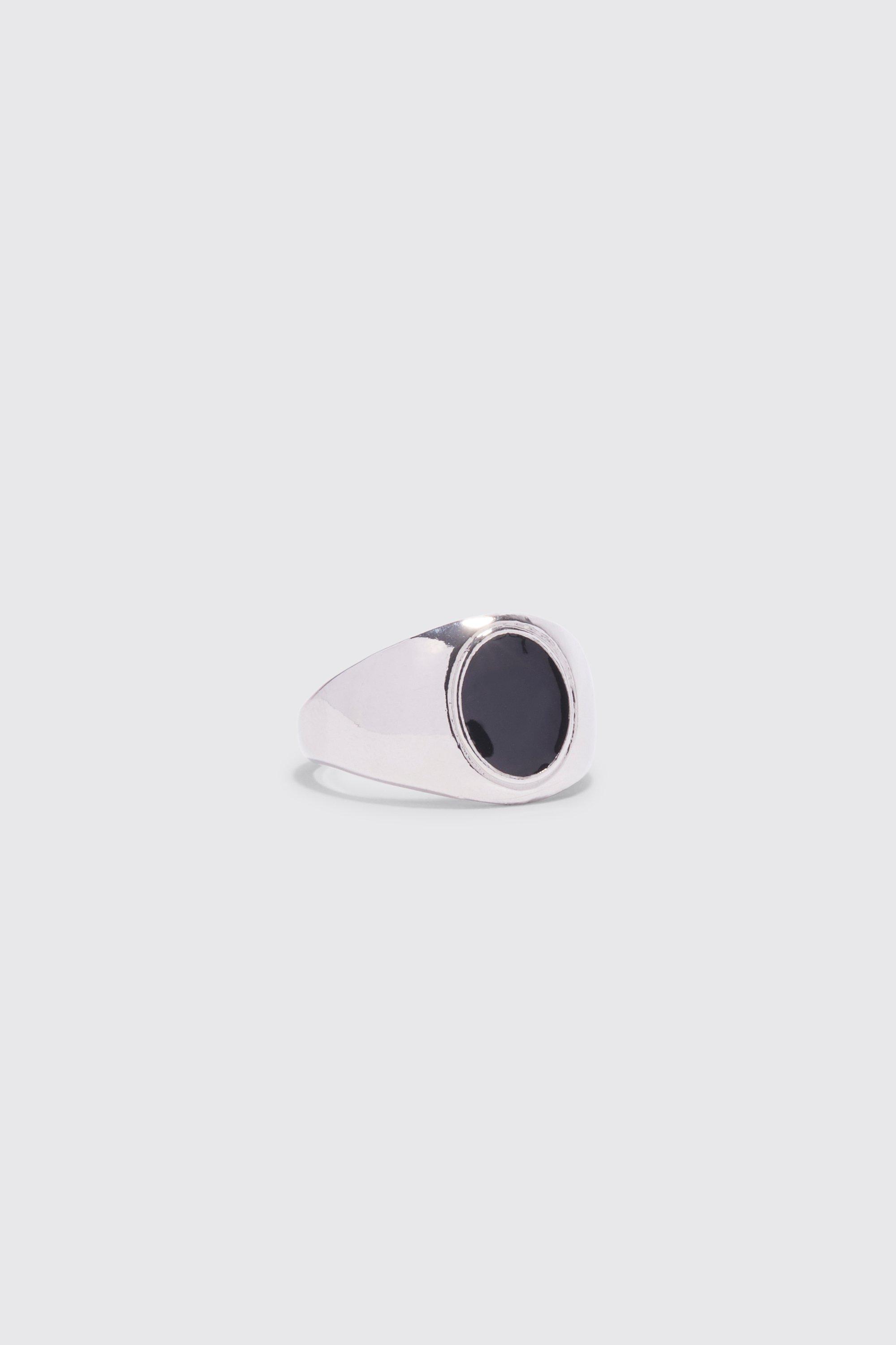 Black Onyx Style Signet Ring