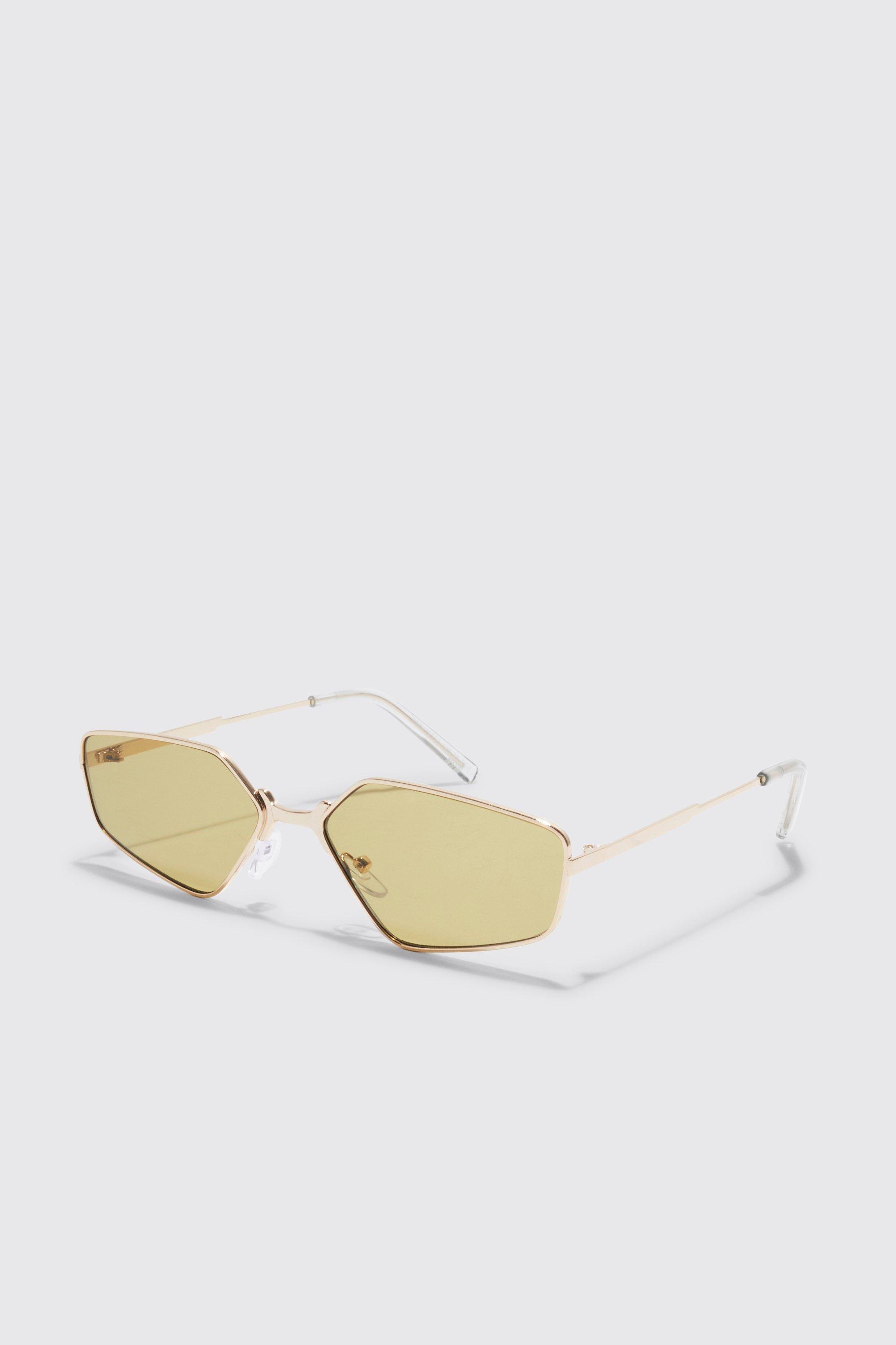 boohooMAN Men's Round Metal Sunglasses