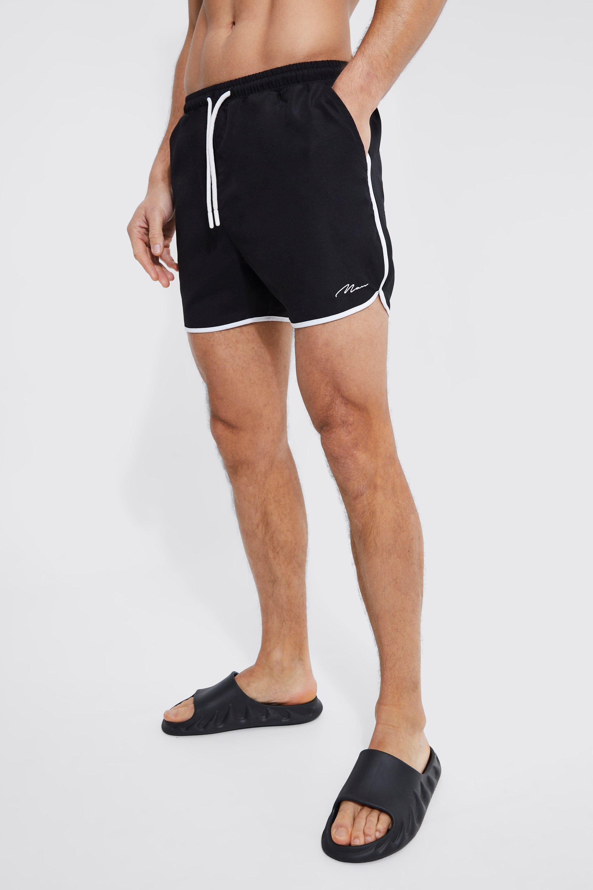 boohooMAN Man Signature Runner Swim Trunks