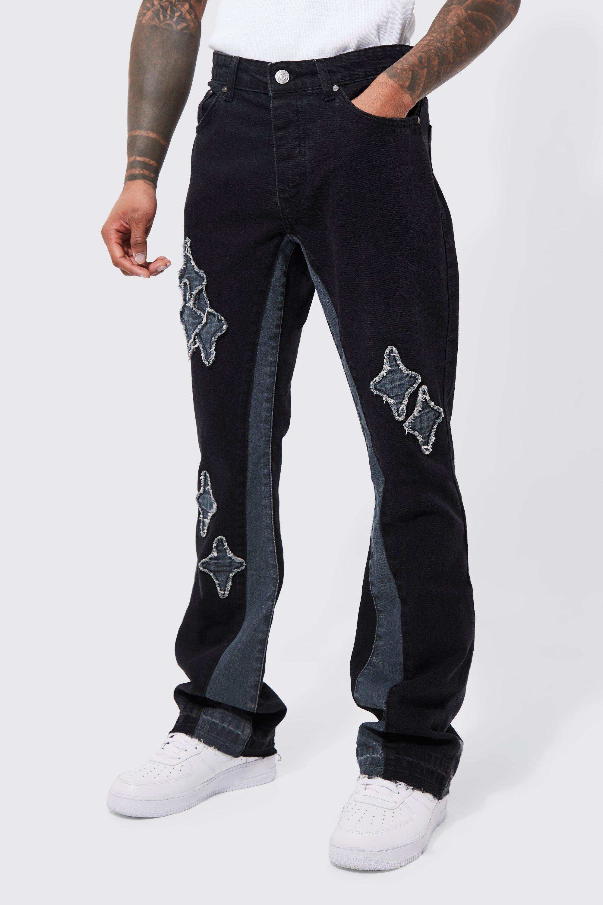 Slim Stacked Flare Sweatpants With Gusset Panel