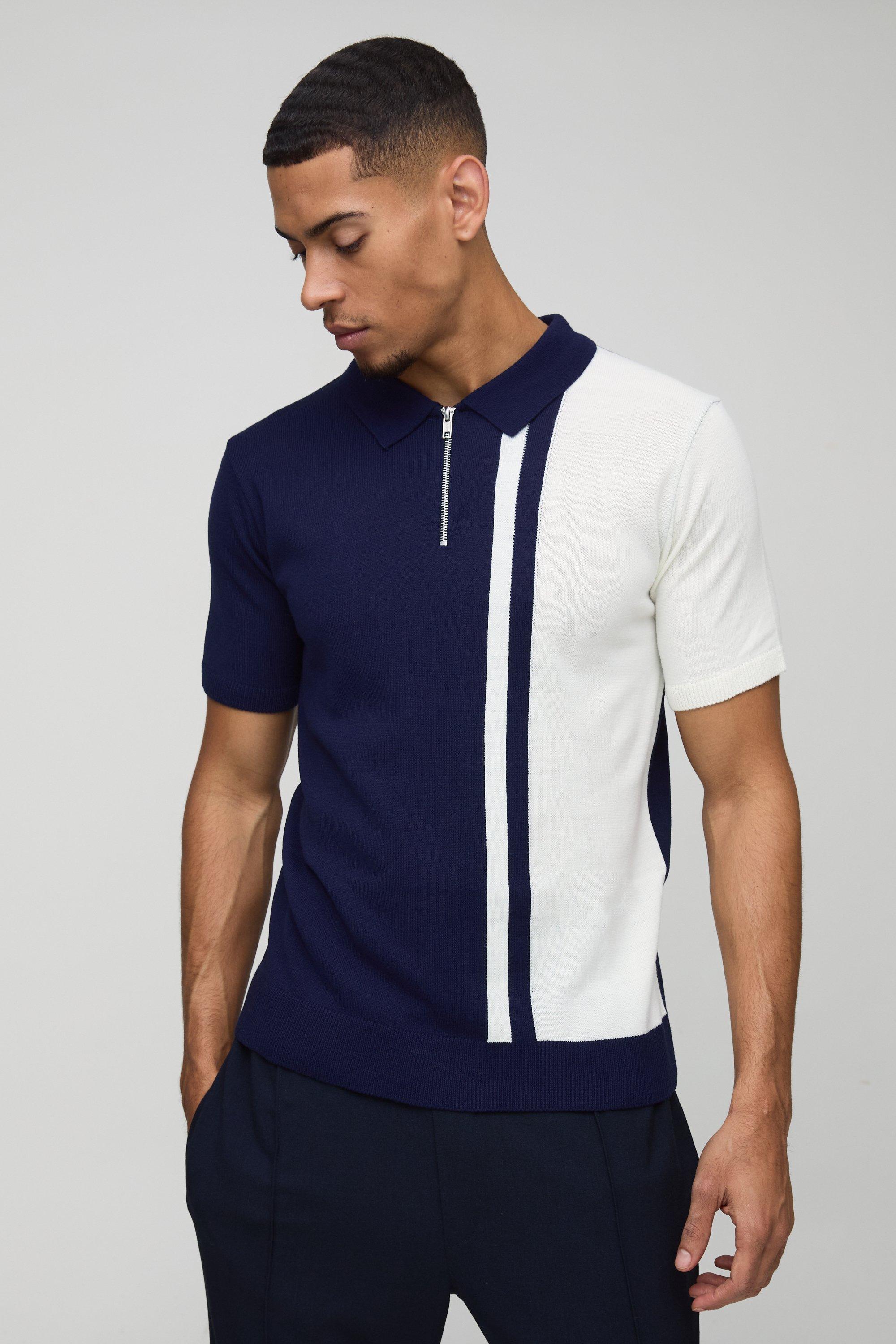 boohooMAN Regular Long Sleeve Polo - Blue - Size Xs