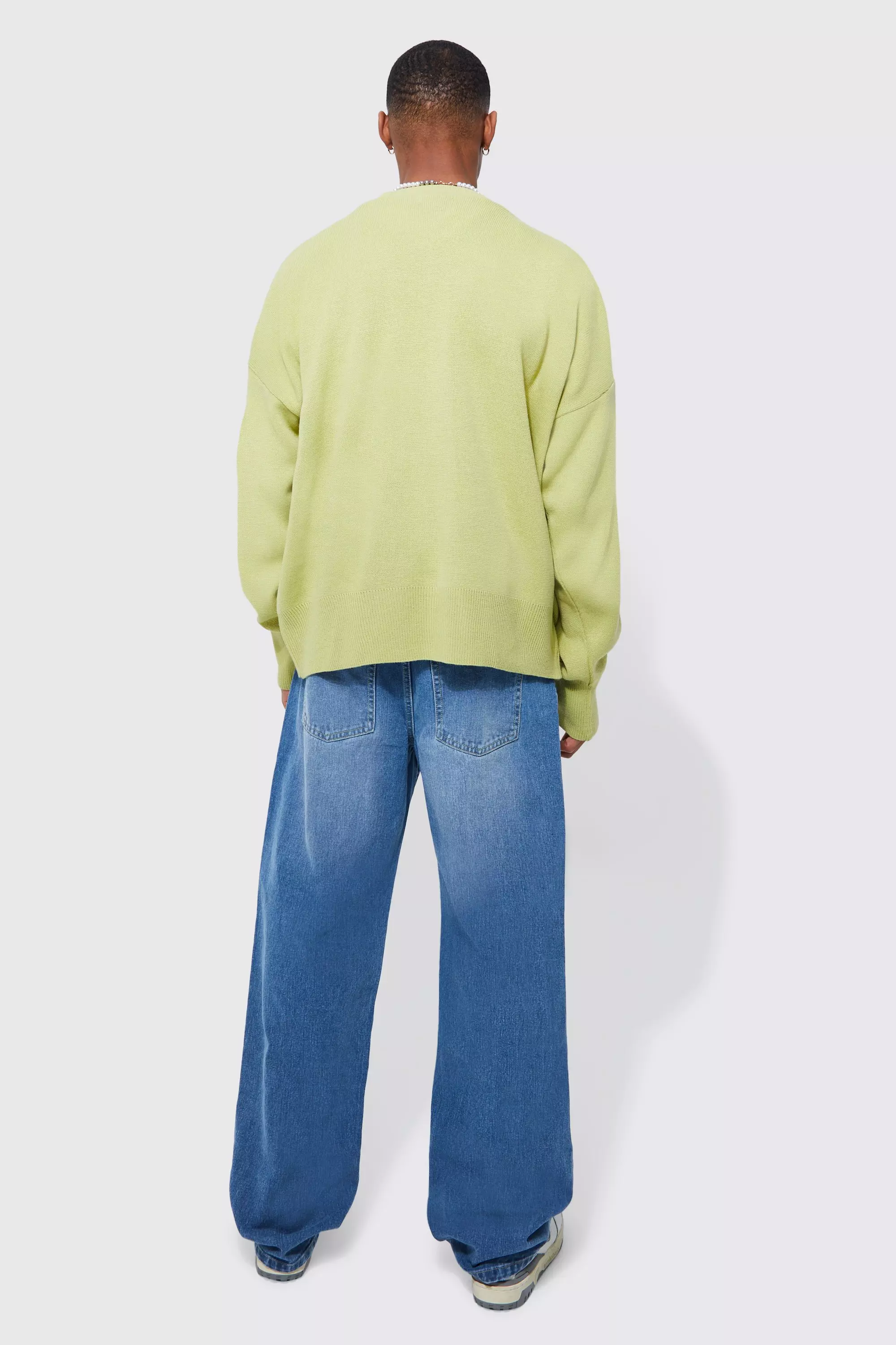 Brushed Boxy Dropped Shoulder Cardigan | boohooMAN USA