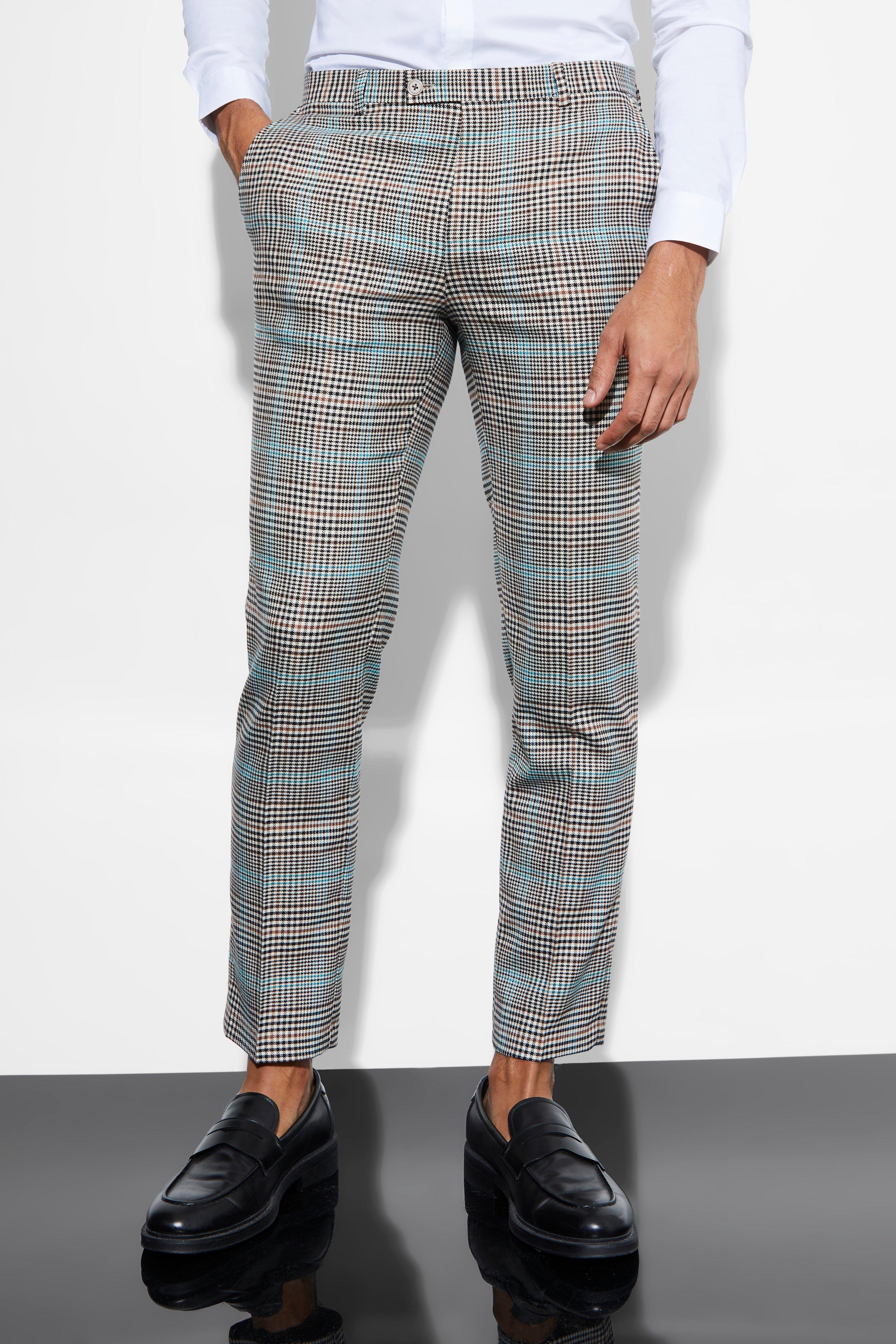 Boohooman clearance check trousers