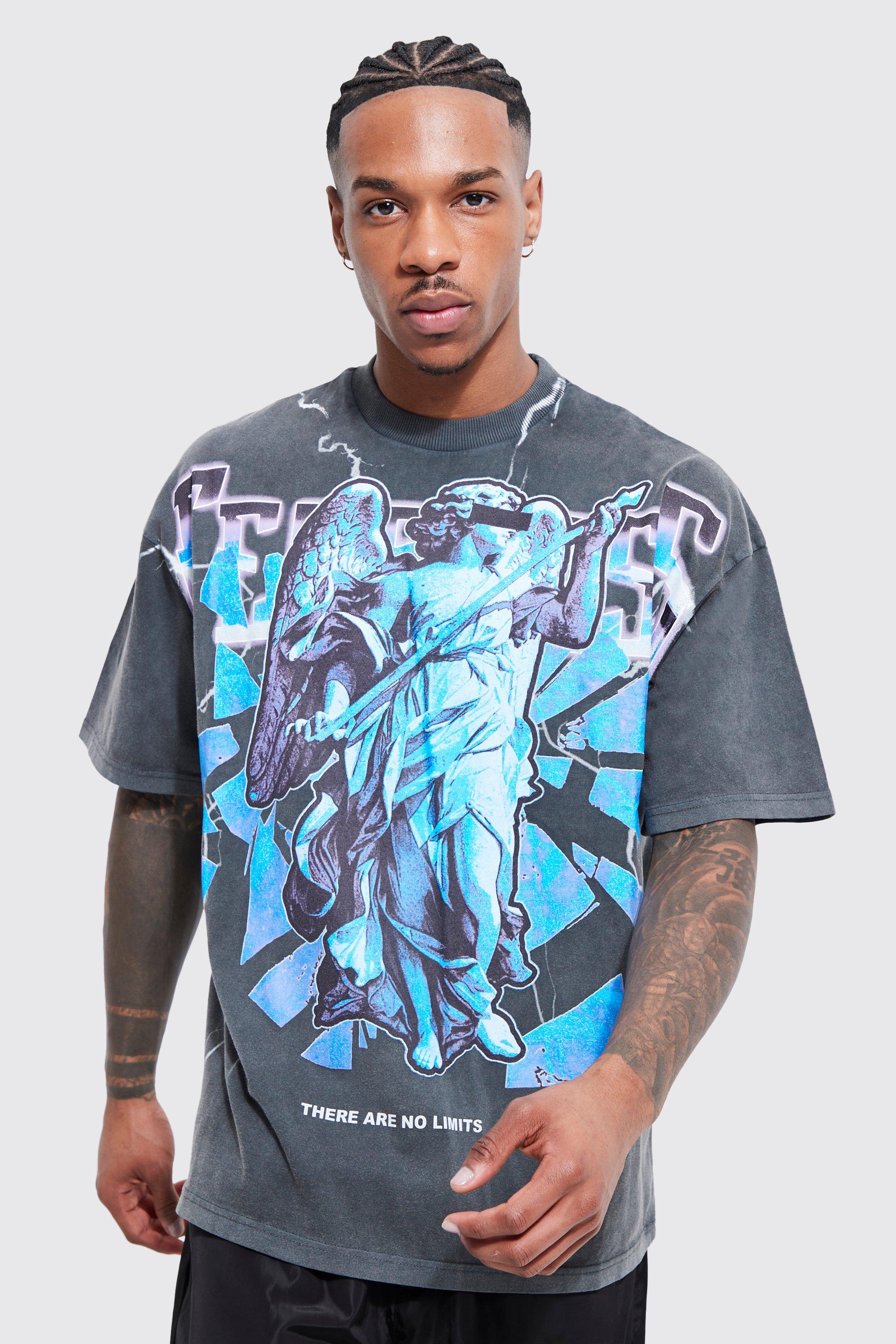 Oversized Statue Graphic T-shirt | boohooMAN UK