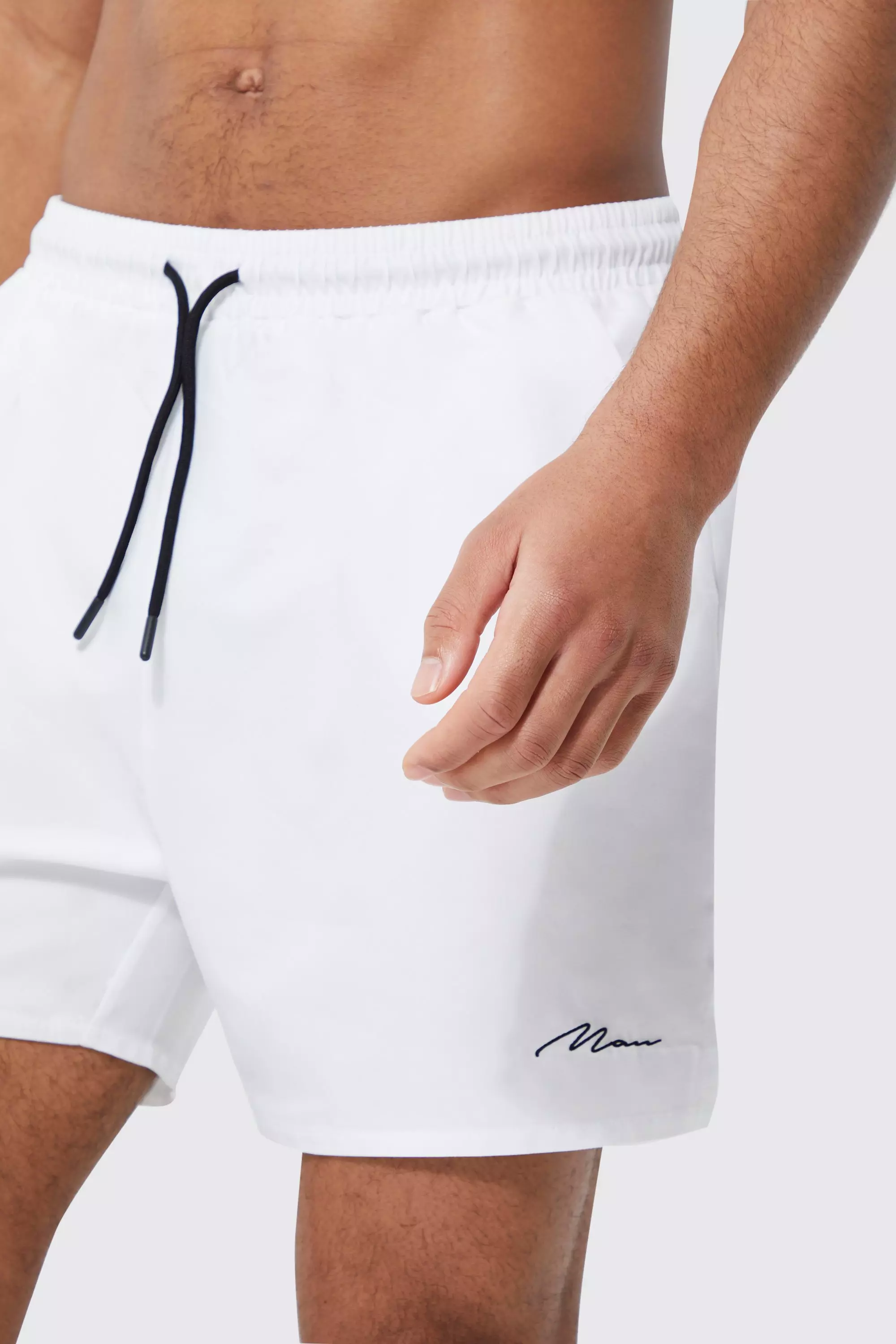Tall Man Signature Short Length Swim Trunks boohooMAN USA