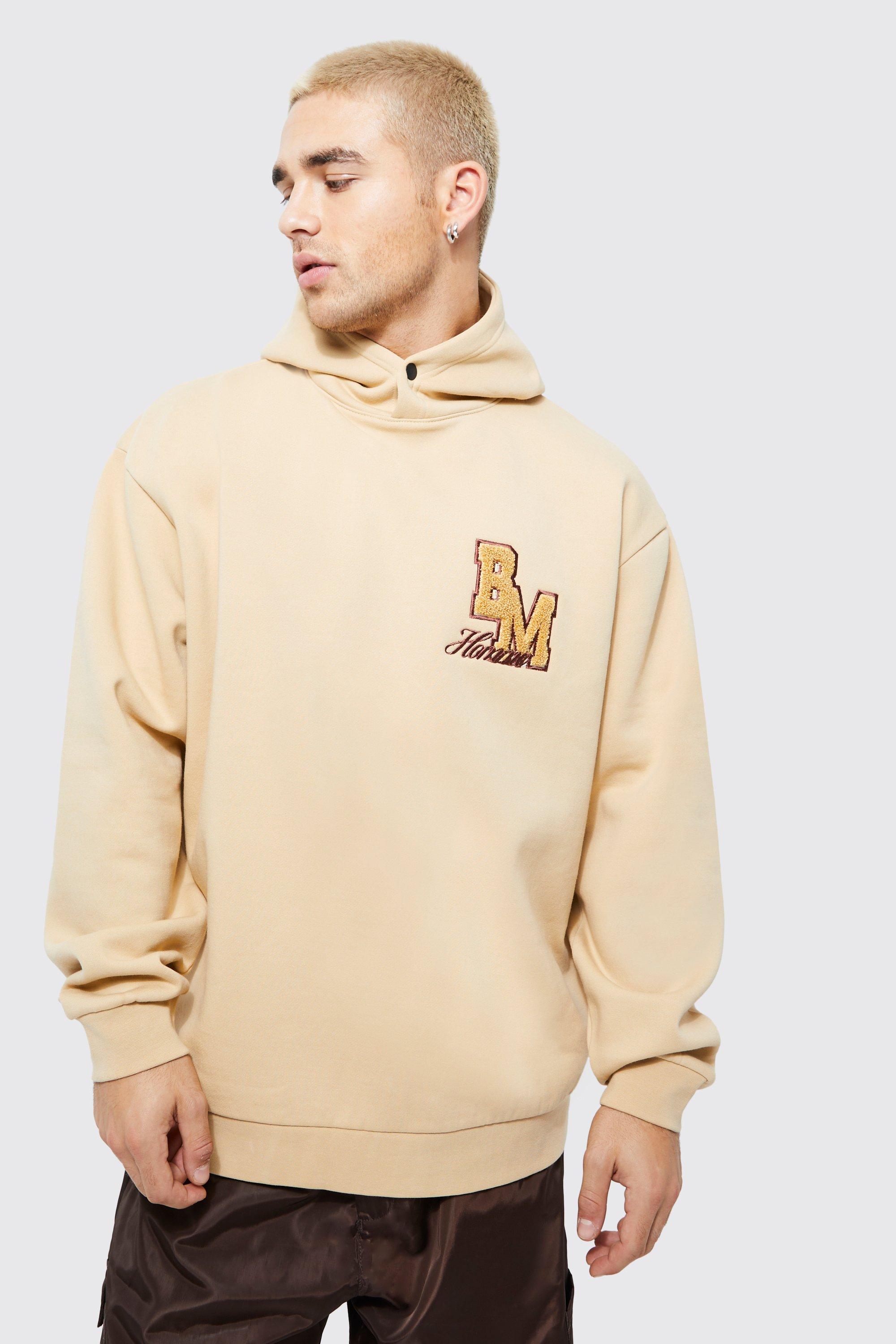 Oversized La Applique Varsity Hoodie | boohooMAN USA