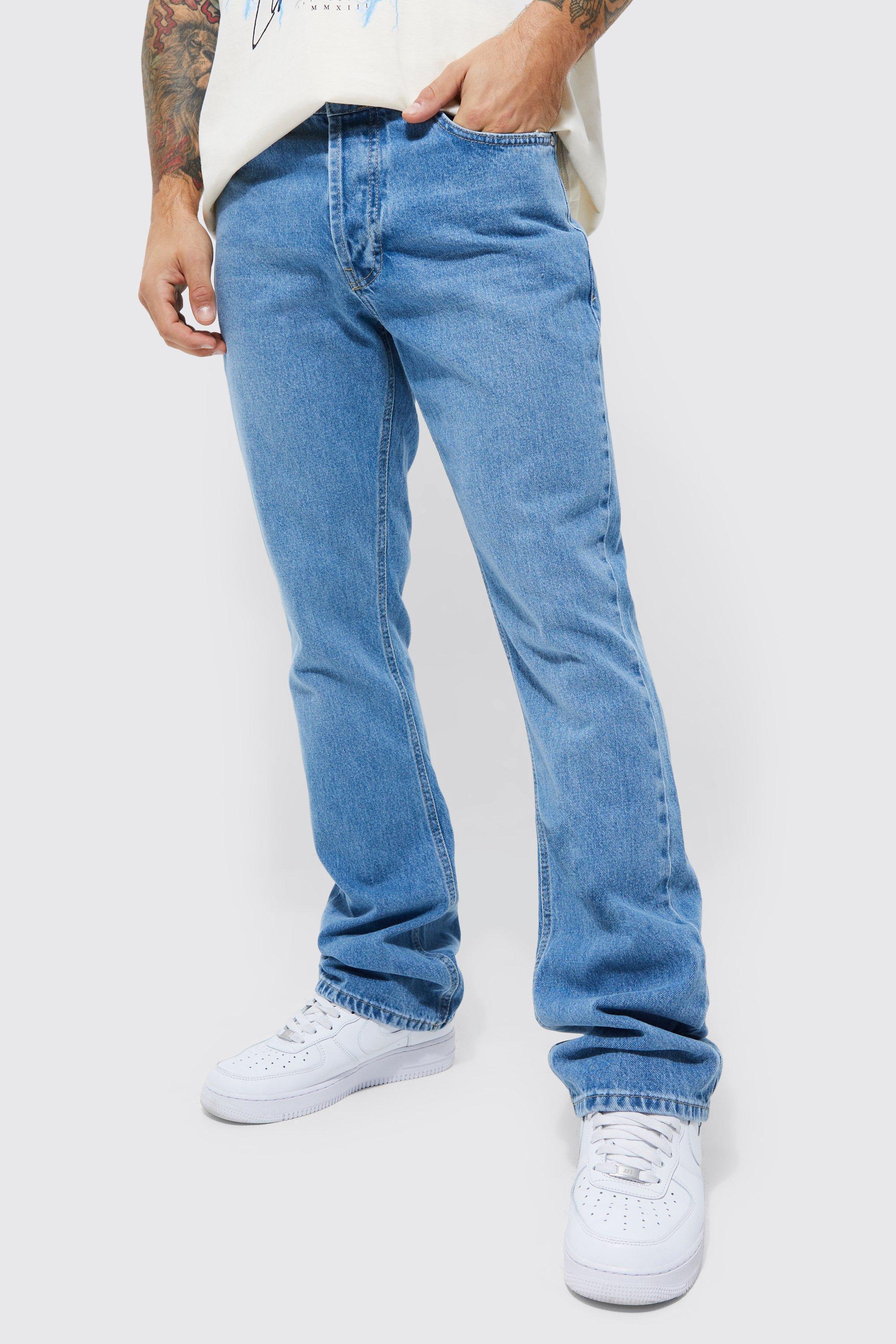 Slim Rigid Flare Jeans | boohooMAN USA