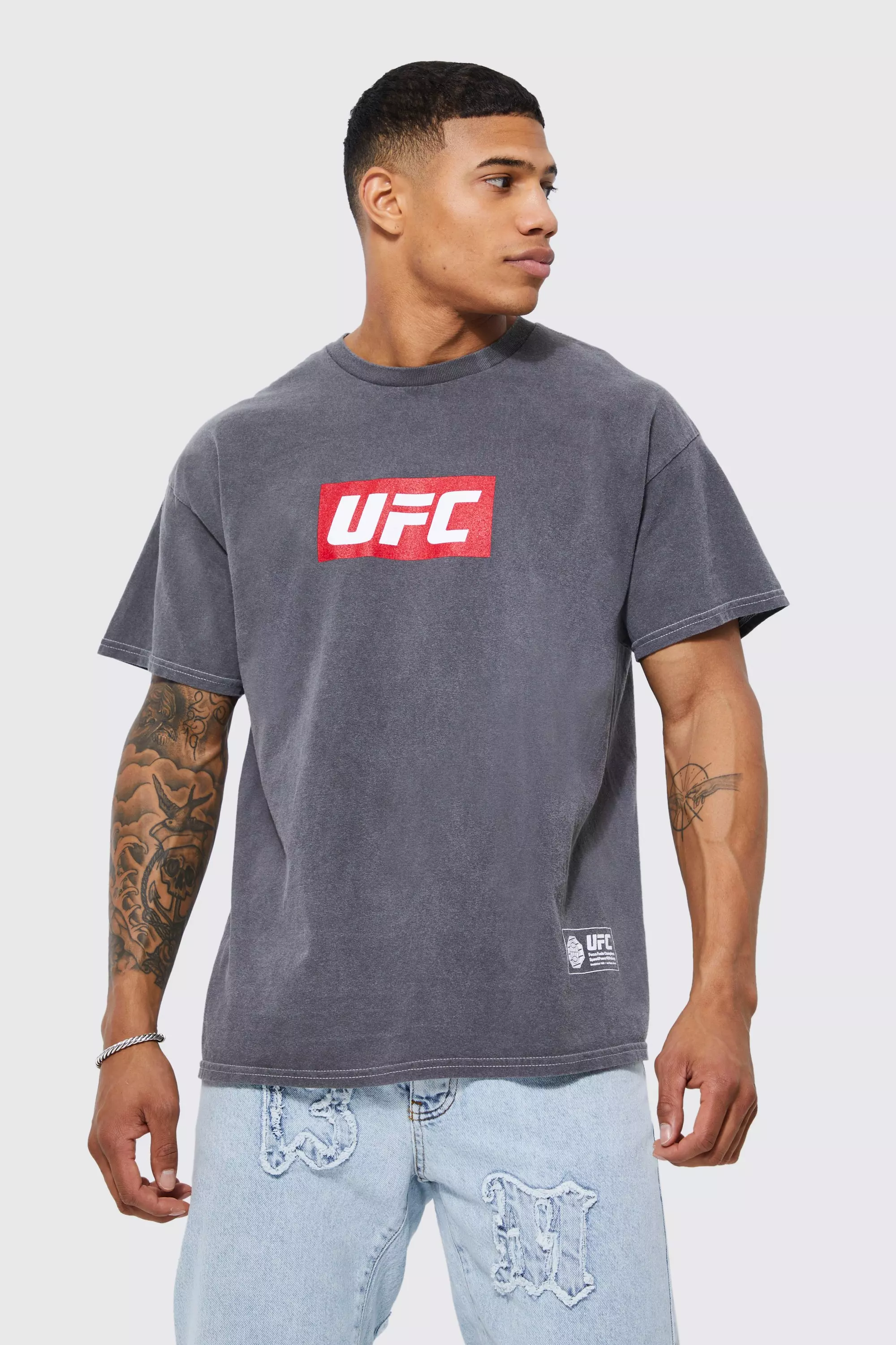 Ufc Washed License T-shirt Charcoal