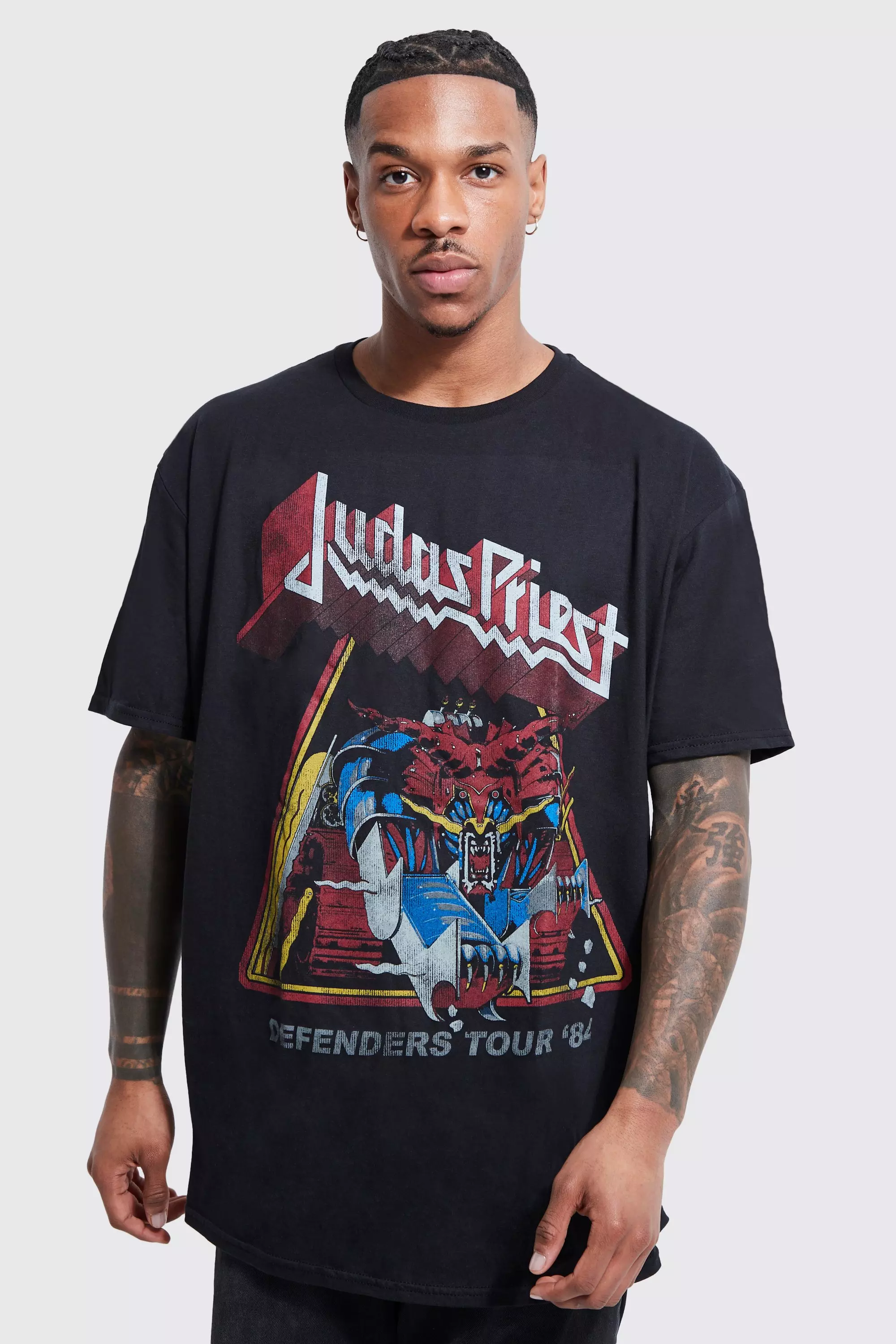 Oversized Judas Priest License T-shirt Black
