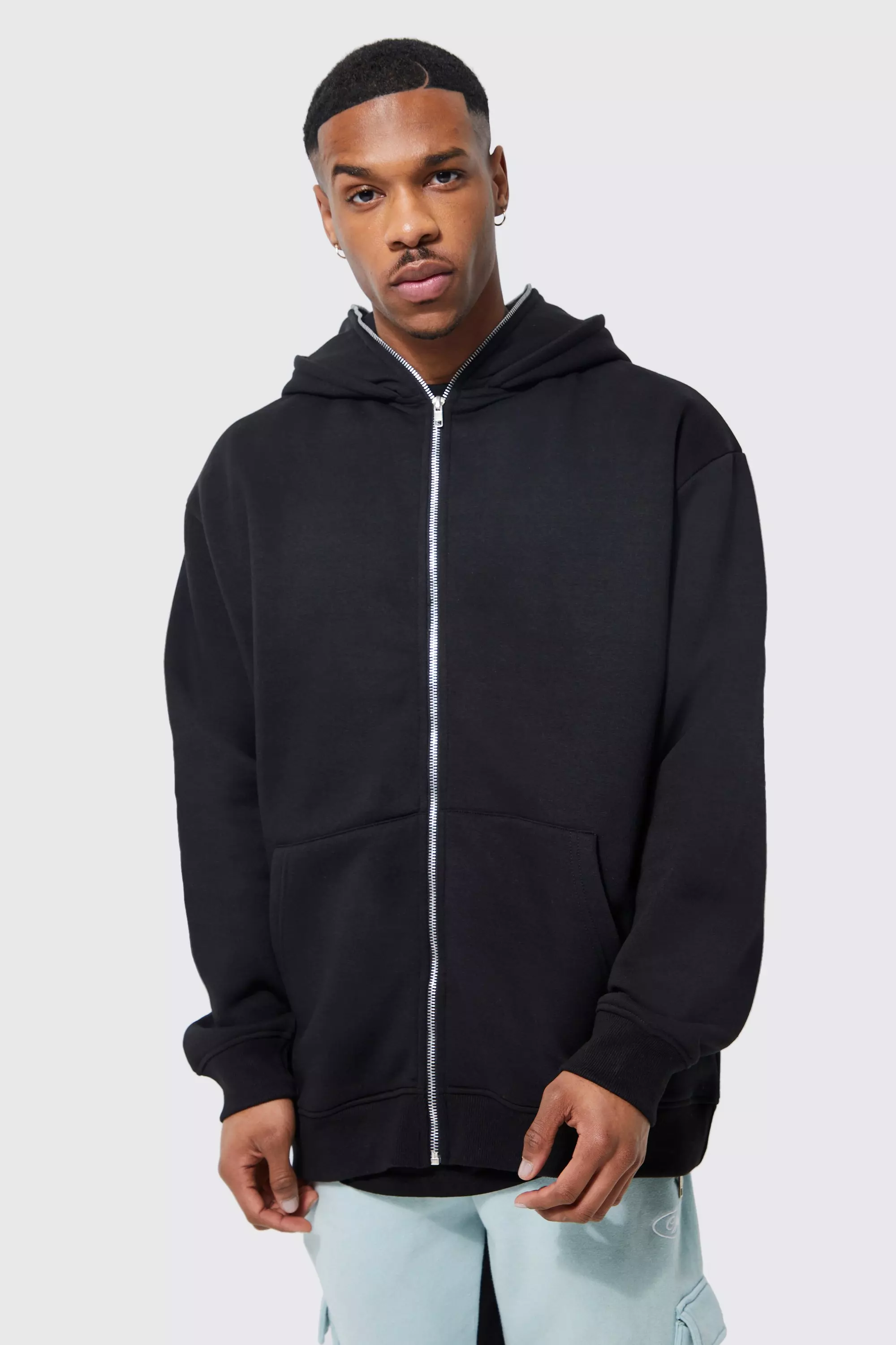 Large zip hoodie store