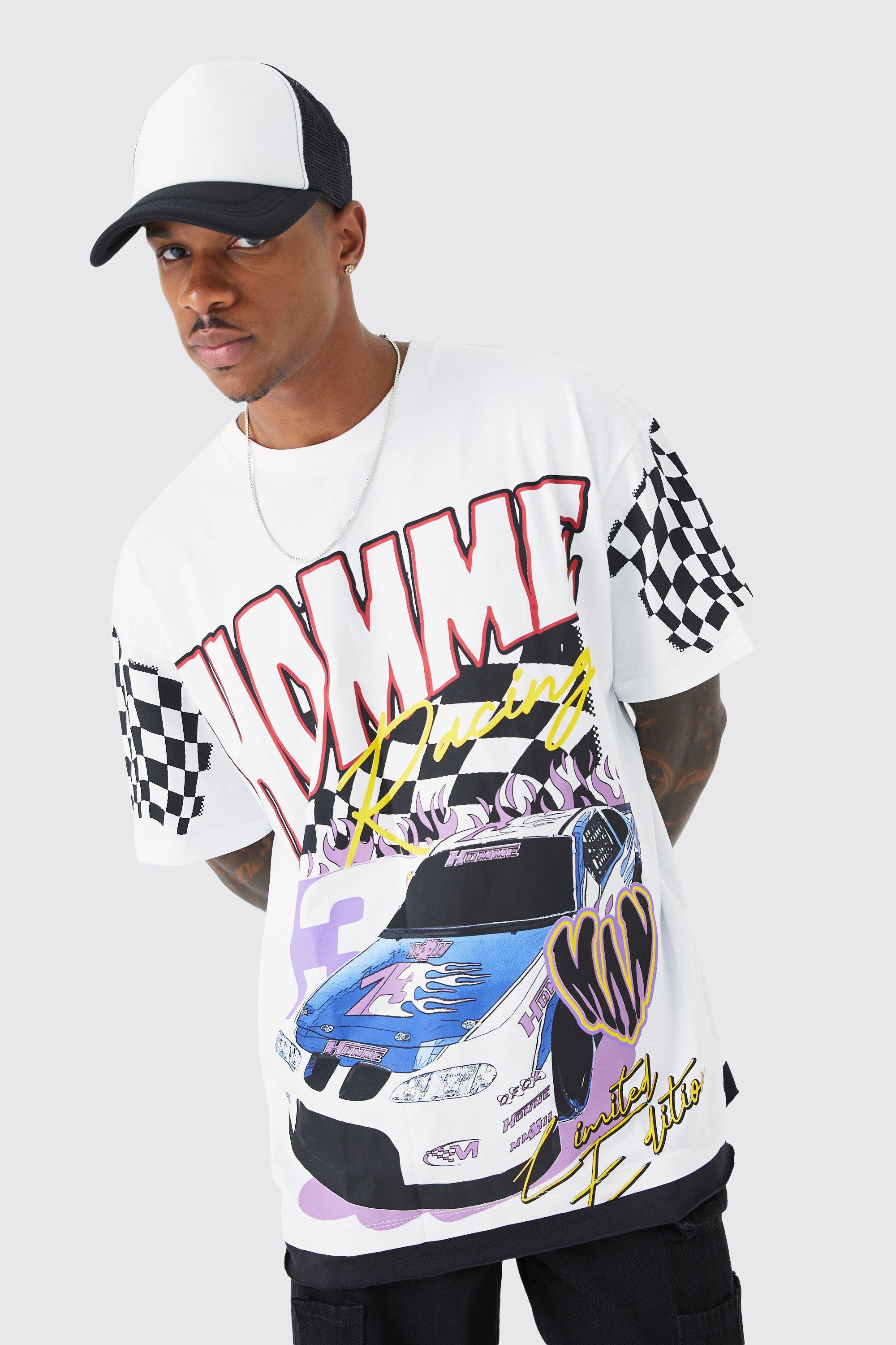 boohooMAN Oversized Car Graphic T-Shirt - Black - Size L