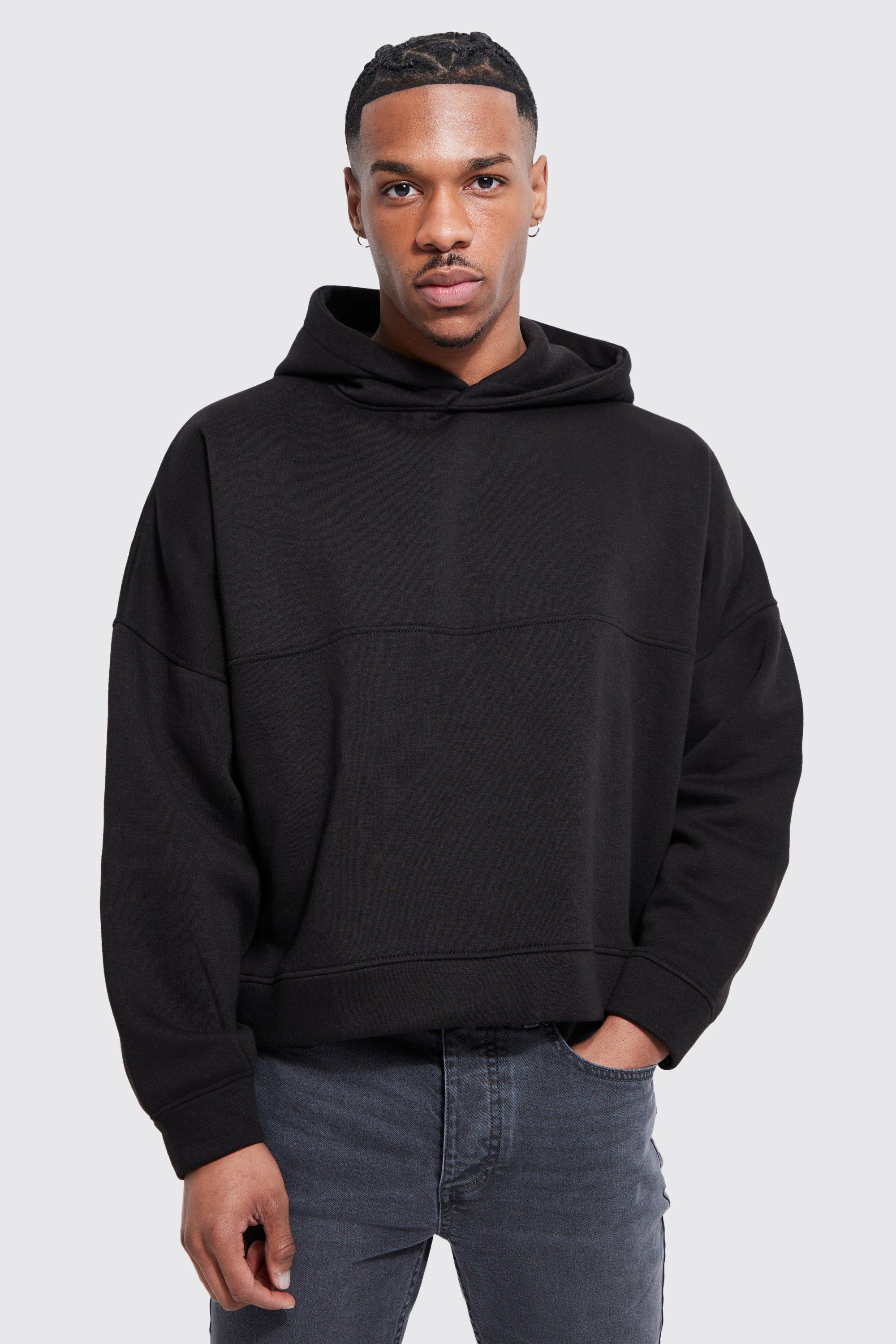 Oversized Dropped Shoulder Boxy Hoodie boohooMAN USA